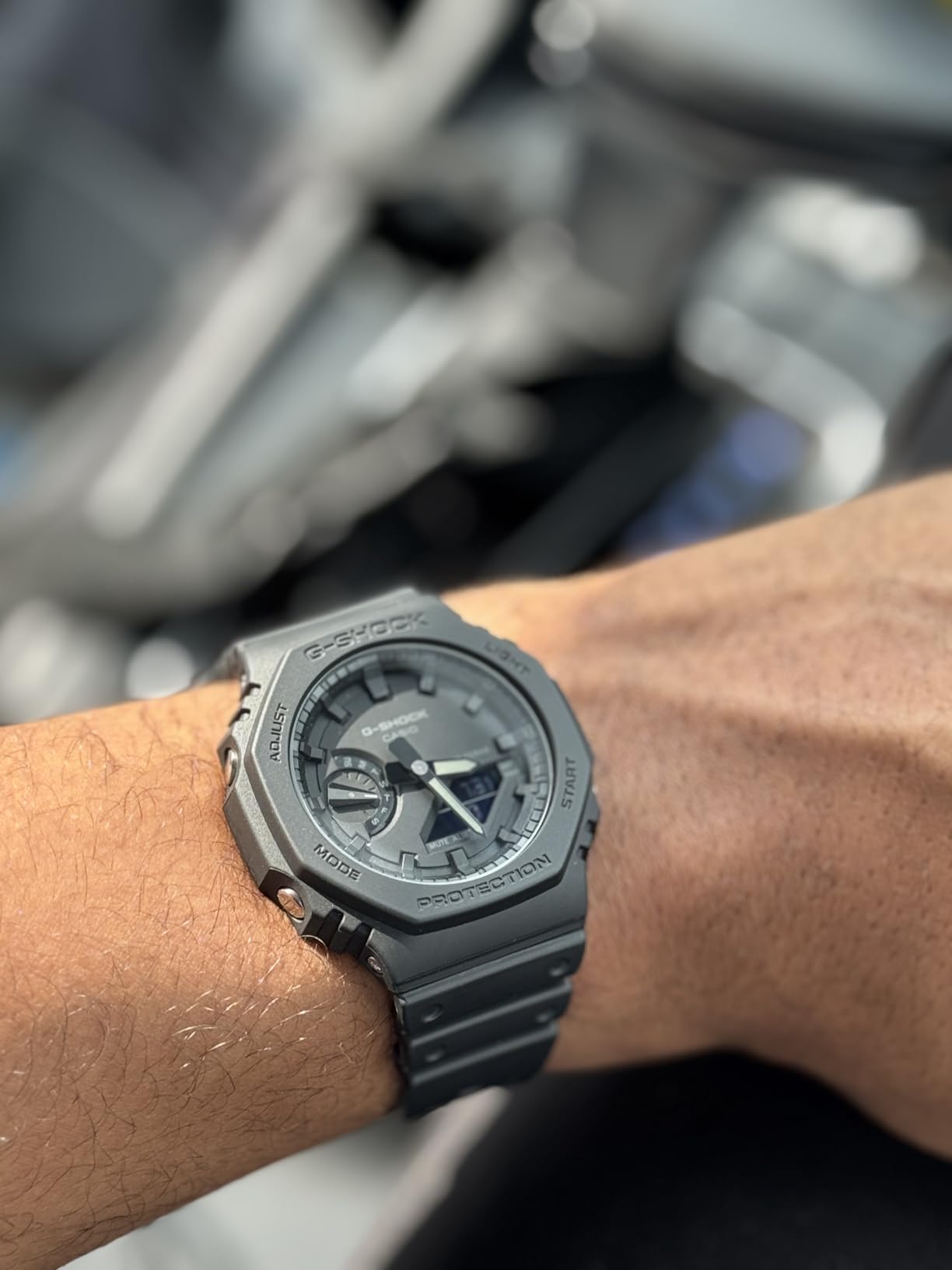 Casio Unisex's Quartz Watch GA-2100-1A1ER | Black Silicone Strap | Carbon Core Guard | Analog-Digital | 200M Water Resistant customer photo 1