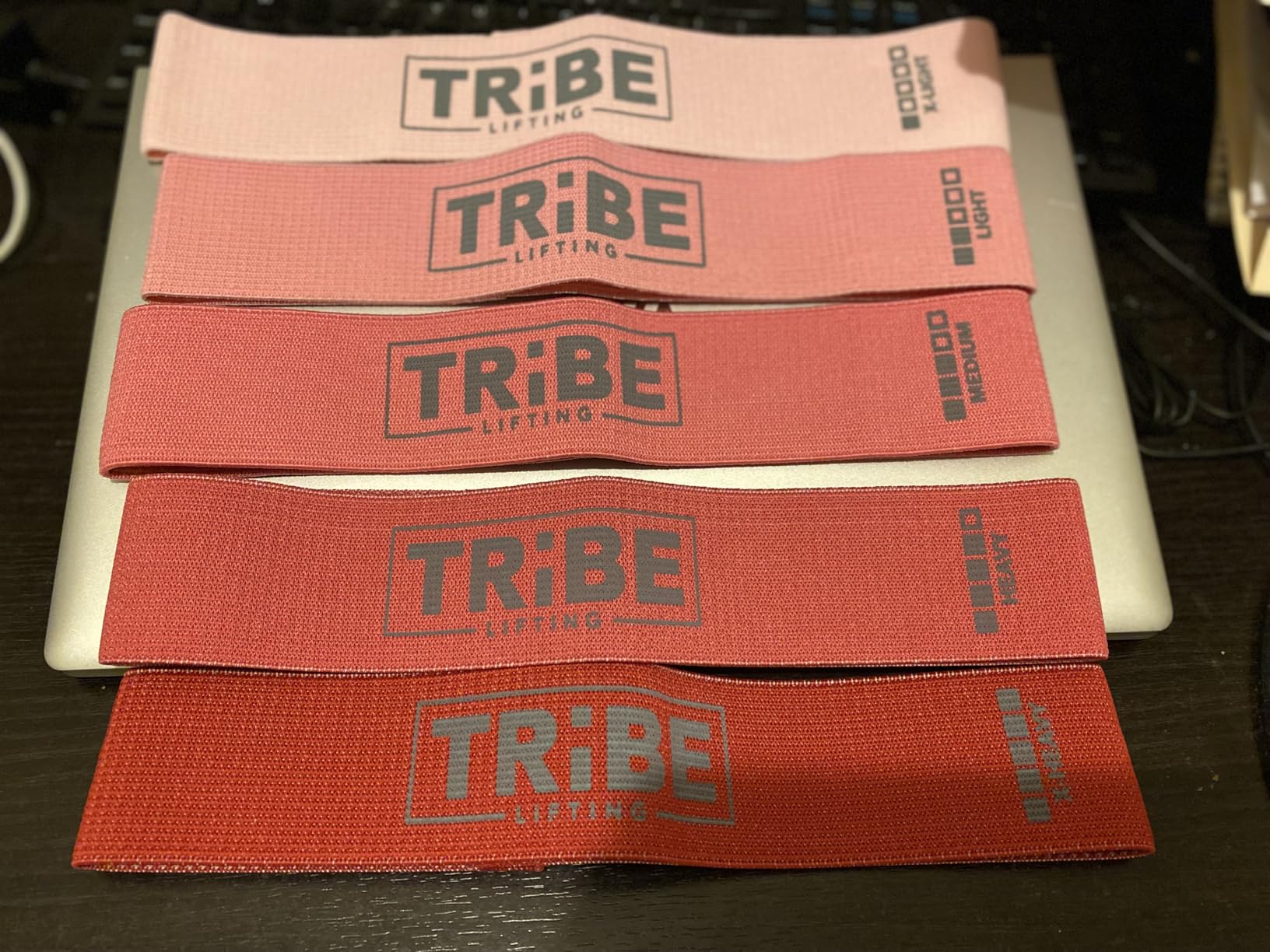Fabric Resistance Bands for Working Out, 5-Band Set for Legs and Glutes | Booty bands for women and men, 5 resistance levels, for glute activation, hip training, squats, lunges and physical therapy customer photo 2