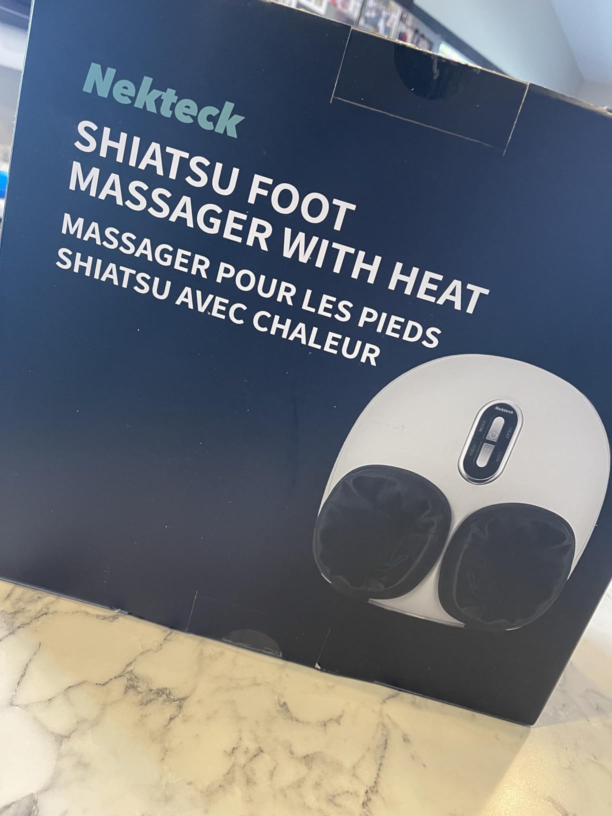 Nekteck Shiatsu Foot Massager with Heat [2026 Upgraded], 3 Modes Deep Kneading Therapy Air Compression, Feet Massage for Plantar Fasciitis, Relaxation Gifts for Men Women Mom Dad Birthday customer photo 2