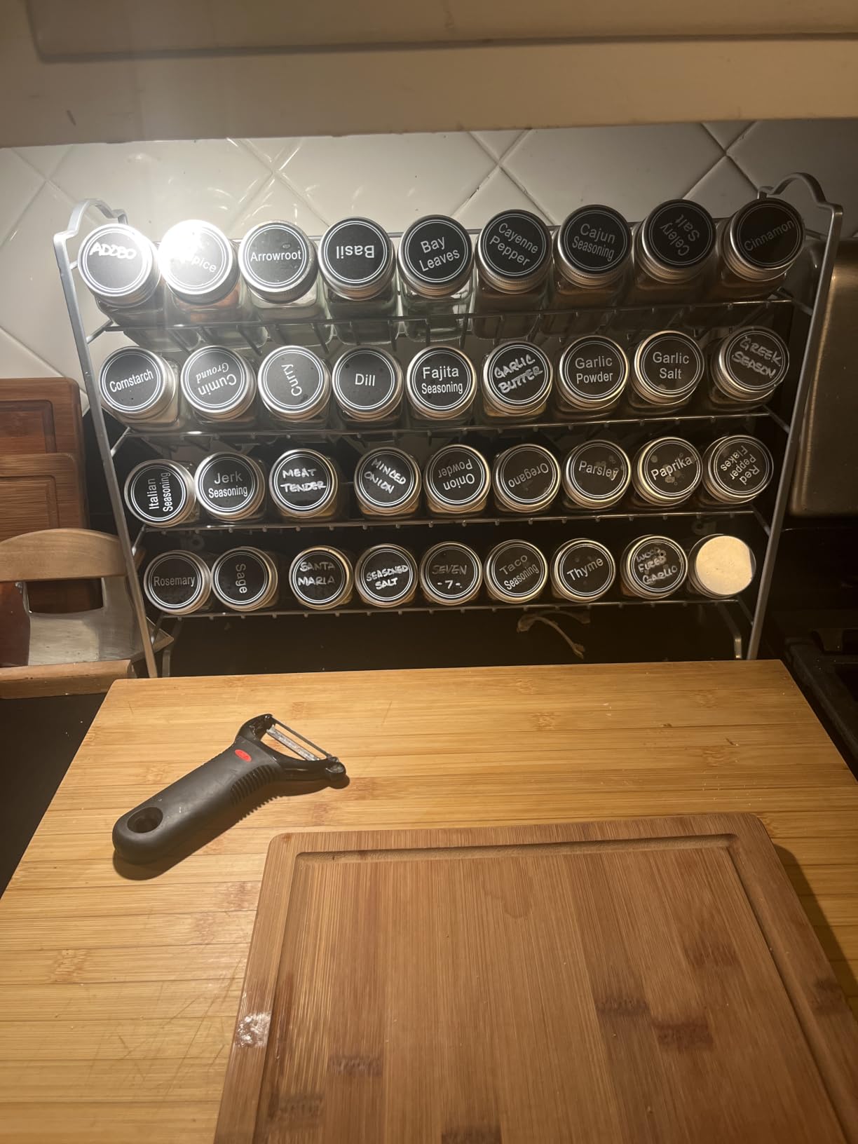 SWOMMOLY Spice Rack Organizer with 36 Spice Jars 4 oz, 396 Spice Labels, Chalk Marker, Funnel Set, Spice Organizer for Cabinet, Countertop, Pantry, Cupboard & Wall Mount, 16.5