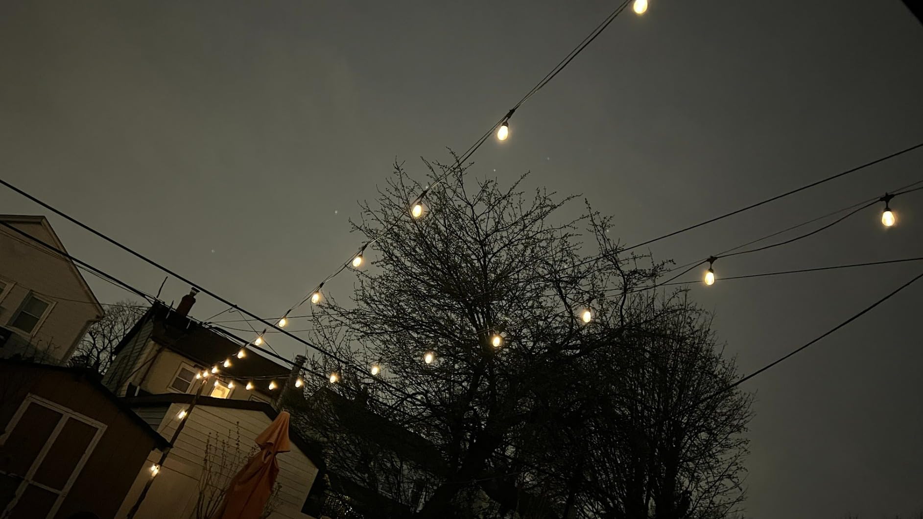 Brightech Ambience Pro Solar Powered Outdoor String Lights, 48 ft Commercial Grade Waterproof Patio Lights, Shatterproof LED String Lights for Outside, Porch - 15 Edison Bulbs, 1W Warm White customer photo 2