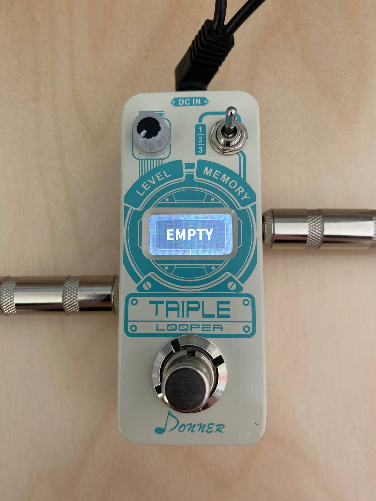 Donner Triple Looper Guitar Pedal, 3 Loops 90 mins Looping Time Loop Pedal with Screen Unlimited Overdubs Undo/Redo for Electric Guitar Bass, True Bypass customer photo 1