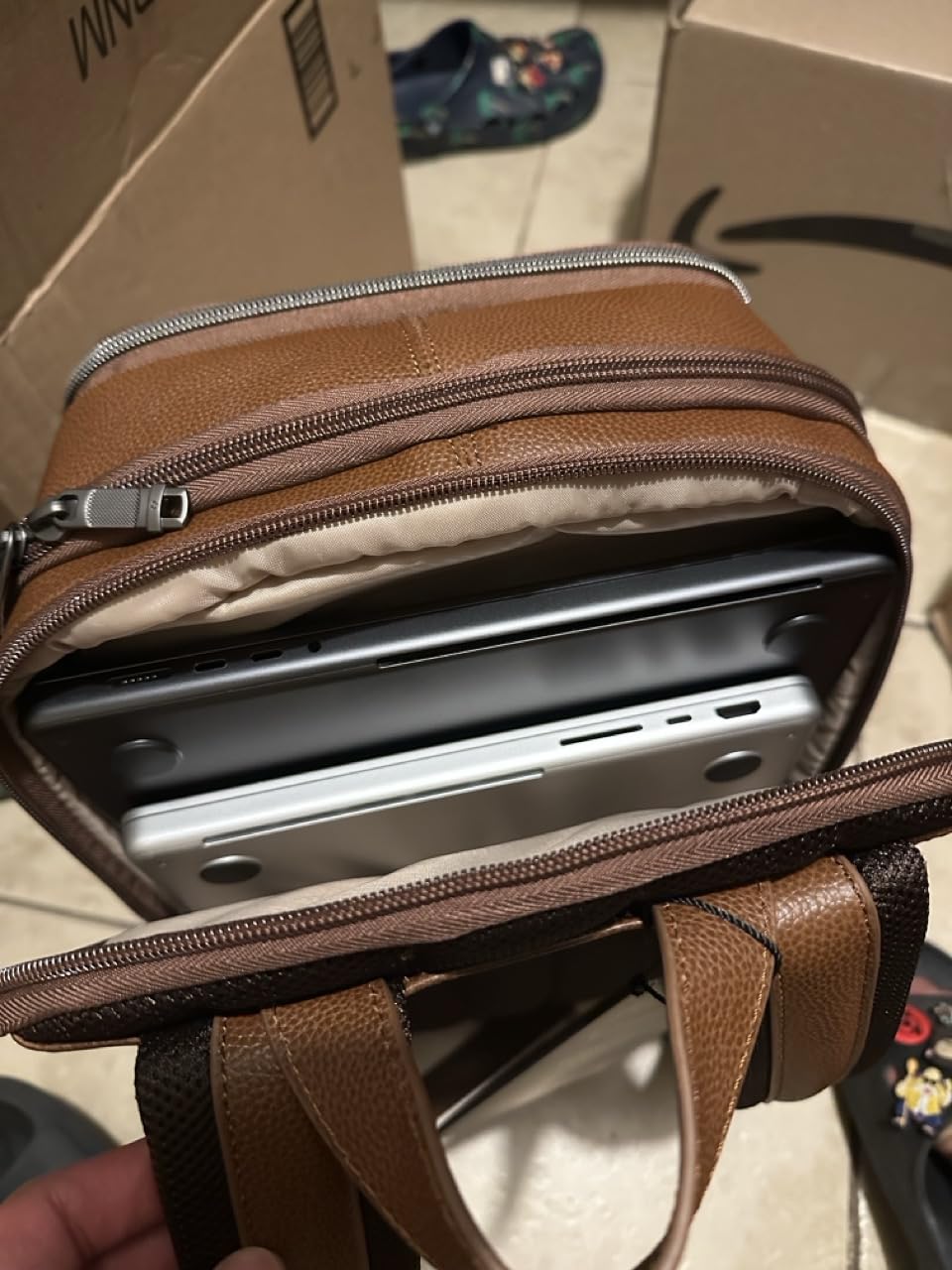 Samsonite Classic Leather Slim Backpack customer photo 1