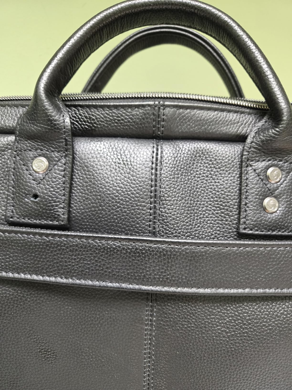 Samsonite Classic Leather Slim Brief, Black, One Size customer photo 2