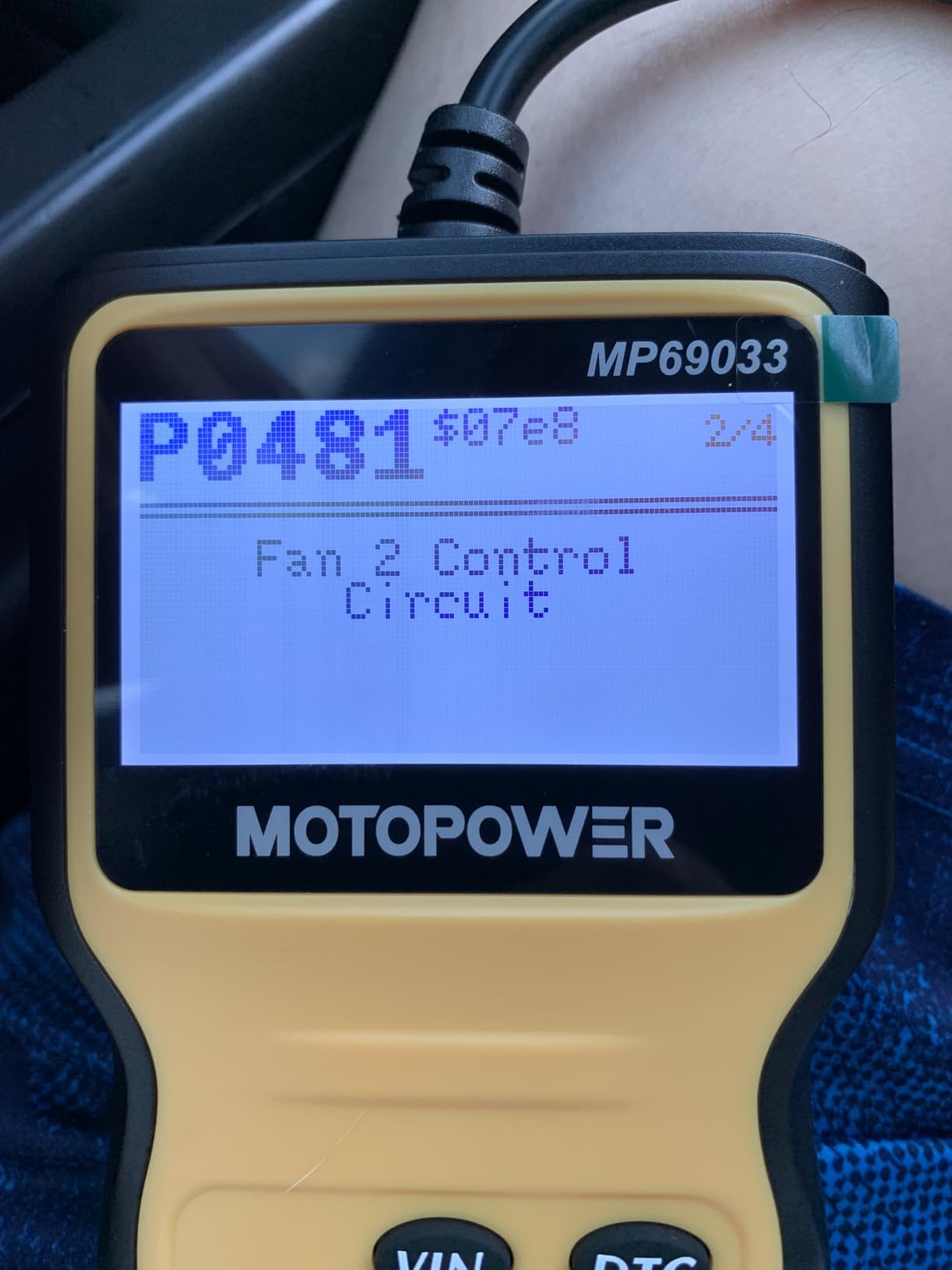 MOTOPOWER MP69033 Car OBD2 Scanner Code Reader Engine Fault Scanner CAN Diagnostic Scan Tool for All OBD II Protocol Cars Since 1996, Yellow customer photo 1