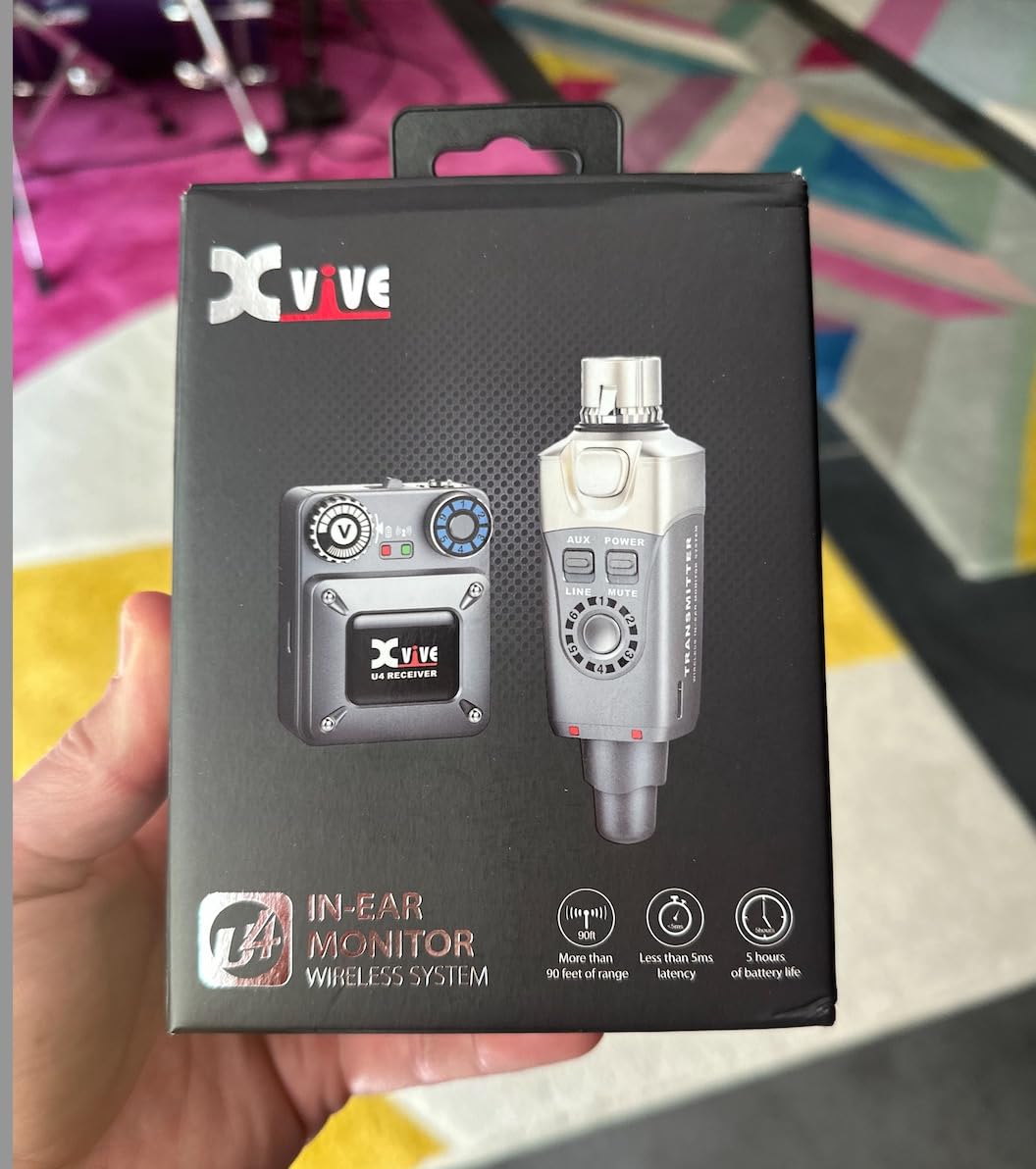 Xvive U4 Wireless in-Ear Monitor System Professional IEM System Transmitter and Beltpack Receiver for Studio, Band Rehearsal,Live Performance (U4) customer photo 1