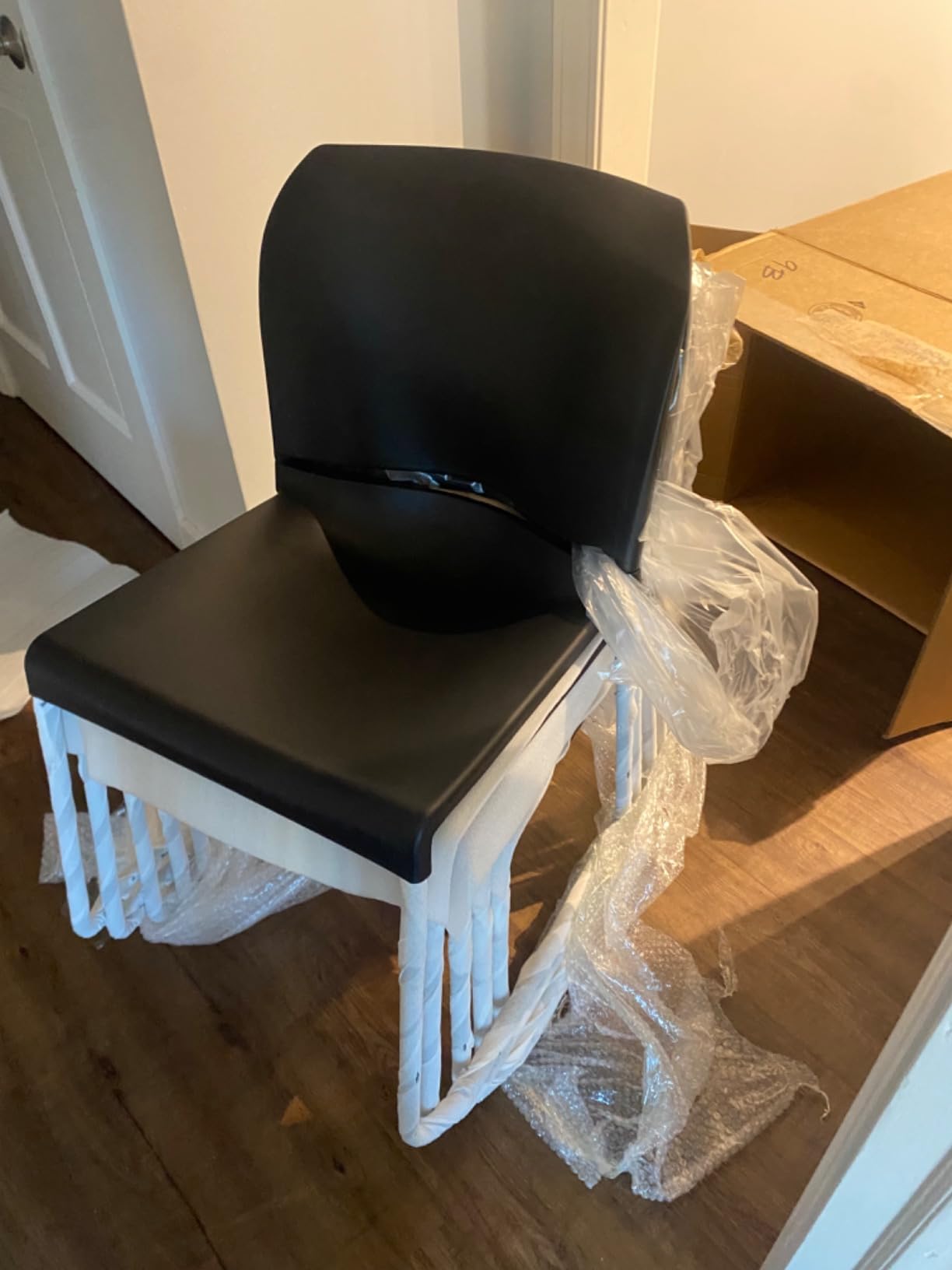 Flash Furniture Hercules Stack Chair, Black | Sled Base, Powder Coated, Contoured, 880 LBS. Weight Capacity customer photo 1