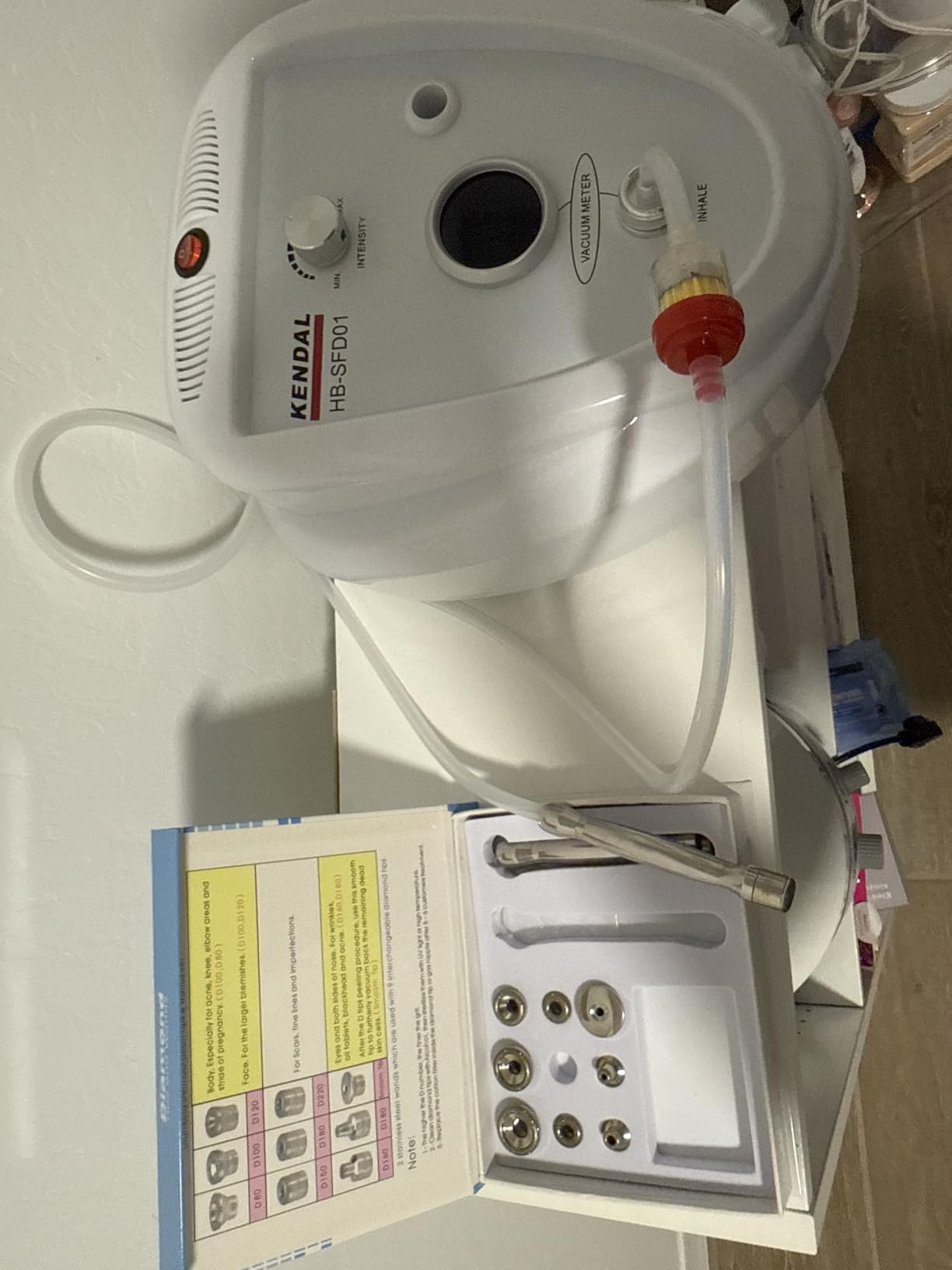 Kendal Professional Diamond Microdermabrasion Machine, Dermabrasion Facial Skin Care Equipment with LED Real Time Digital Display Also Good for Home Use 110v-220V HB-SFD01 customer photo 2