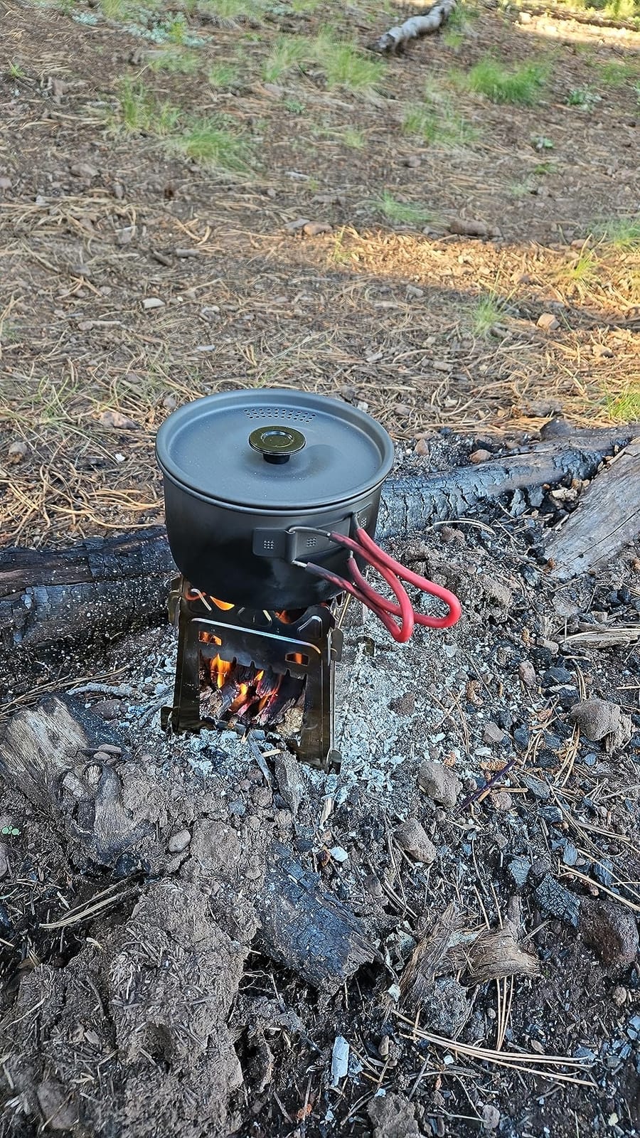 ALOCS Camping Cookware Set Camping Gear Compact Camping Pots and Pans Set | Durable Hard Alumina Camping Cooking Set for Outdoor Backpacking Camping Hiking Picnic, Included Mesh Carry Bag customer photo 1