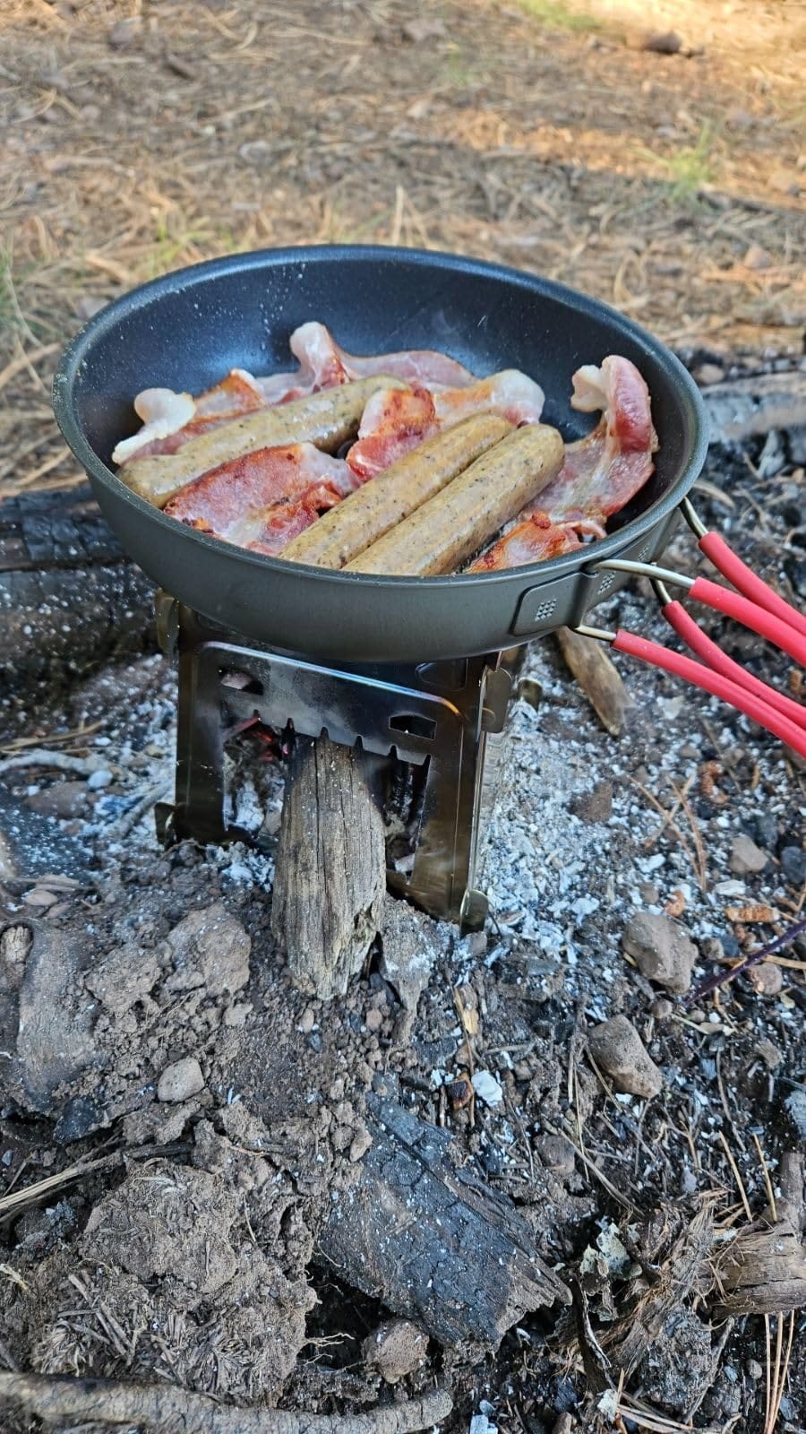 ALOCS Camping Cookware Set Camping Gear Compact Camping Pots and Pans Set | Durable Hard Alumina Camping Cooking Set for Outdoor Backpacking Camping Hiking Picnic, Included Mesh Carry Bag customer photo 2