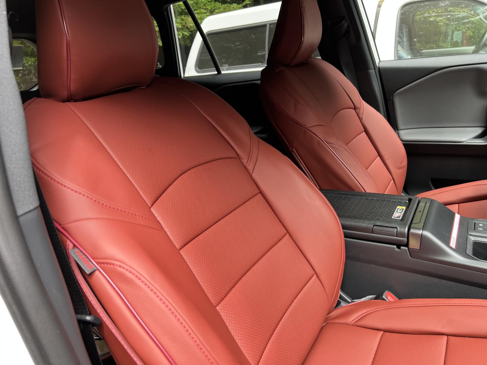 EKR Rav4 Seat Covers Custom Fit for Toyota Rav4(Gasoline) 2019 2020 2021 2022 2023 2024 2025 LE/XLE/XLE Premium/Limited,Leather Car Seat Cover Full Set for SUV,Faux Leather(Black) customer photo 1
