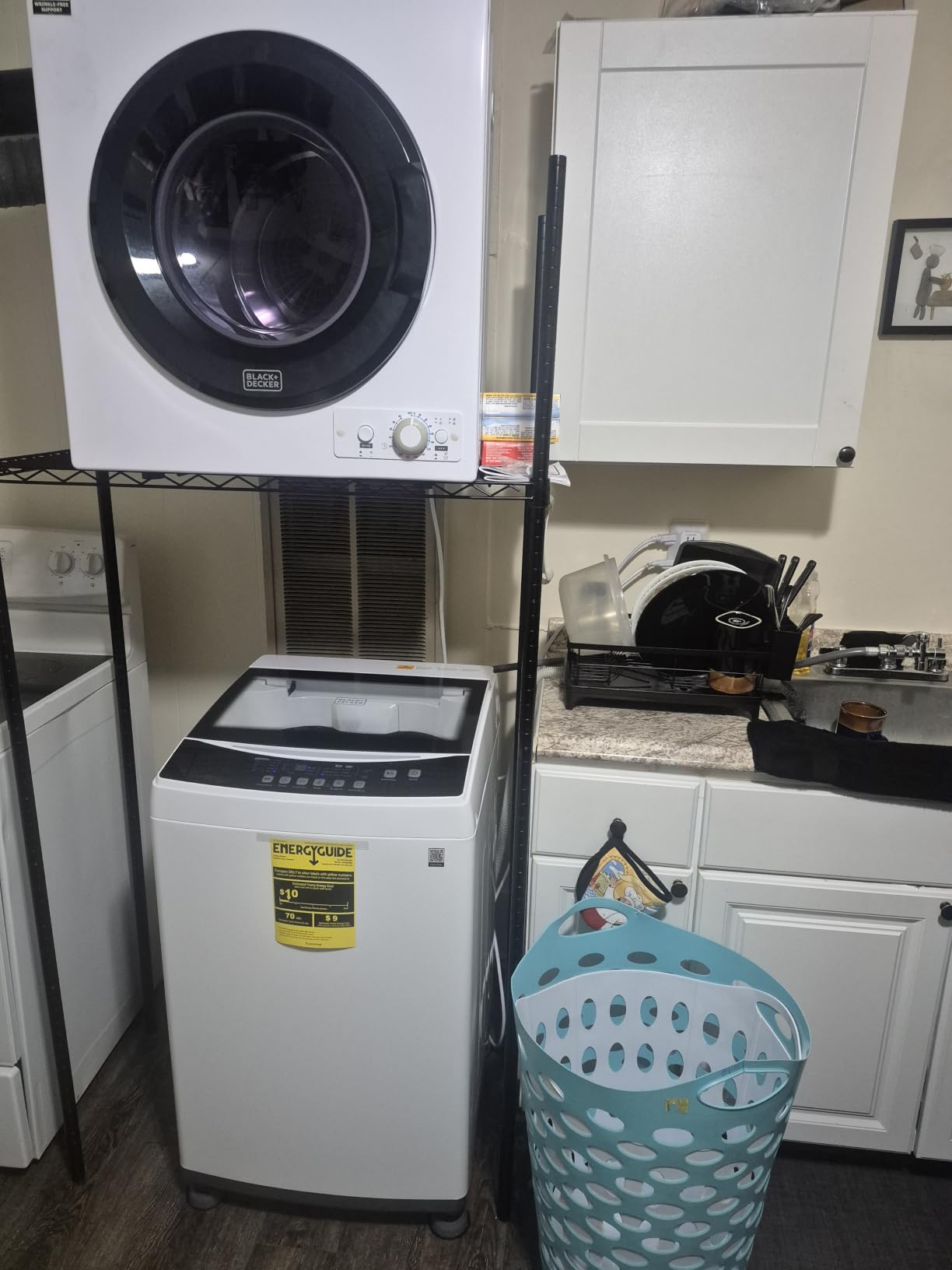 BLACK+DECKER 3.5 Cu. Ft. Portable Dryer, 13.2 lb. Capacity, 120V, BCED37 | Electric Dryer, 1500W 120V, Vented, Stainless Steel Drum, Portable Dryers for Laundry for Standard Wall Outlet customer photo 1