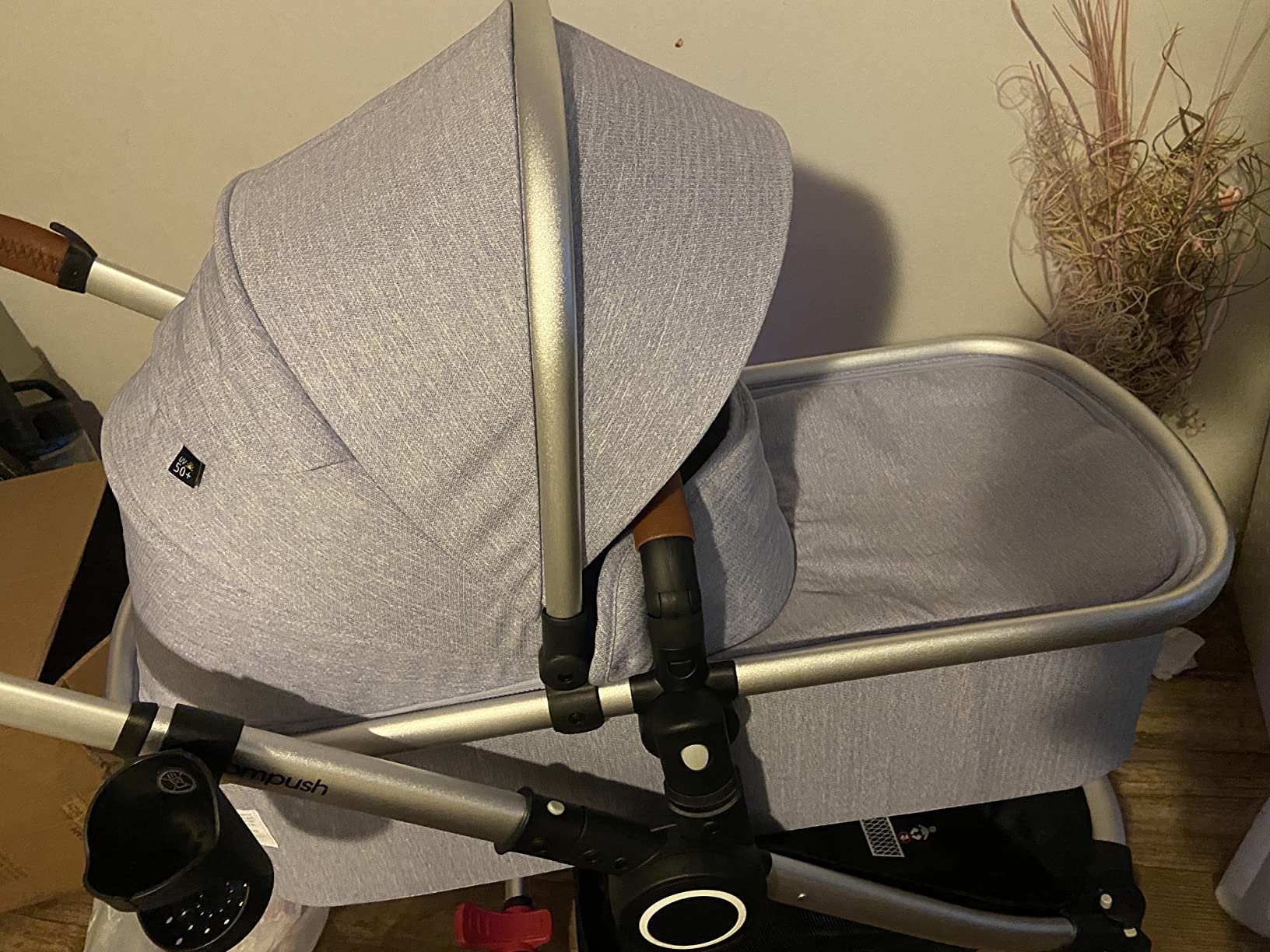 Mompush Ultimate2 Full-Size Stroller with Bassinet, Newborn to Toddler | Reversible seat, all-terrain suspension, one-second compact fold, large basket, car seat adapter included customer photo 1