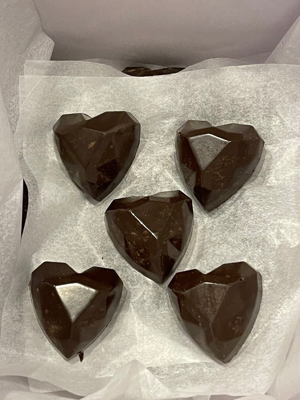Goldbaking Diamond Heart Chocolate Mold Poly-carbonate Chocolate Mould Candy Tray customer photo 1