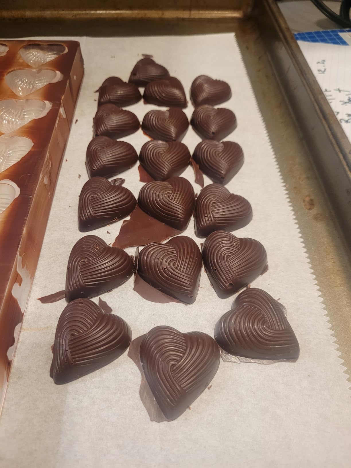 Goldbaking Diamond Heart Chocolate Mold Poly-carbonate Chocolate Mould Candy Tray customer photo 2