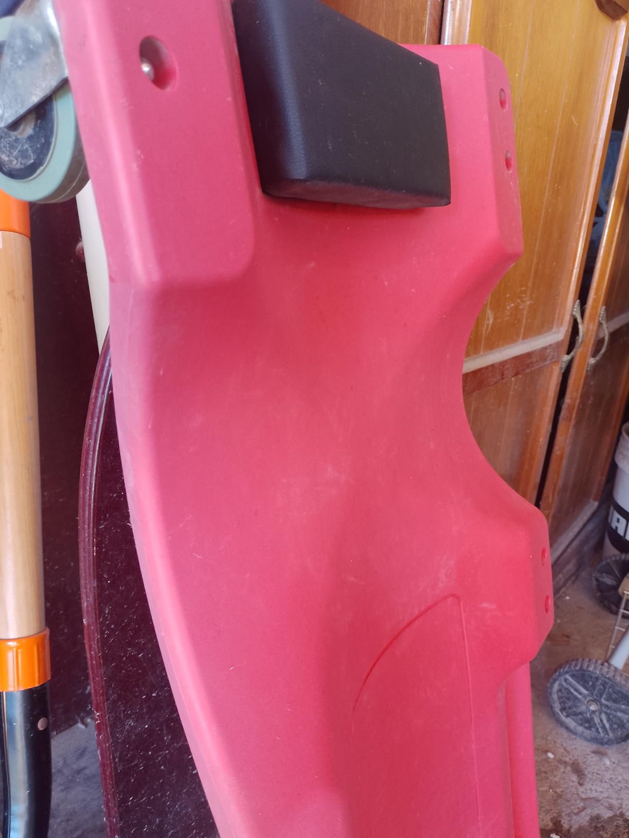 DNA MOTORING 40 Inch Mechanic Creeper, Blow Molded Low Profile Rolling Garage Creeper, w/Padded Headrest, Dual Tool Trays, 350lbs Capacity, Red, TOOLS-00005 customer photo 2
