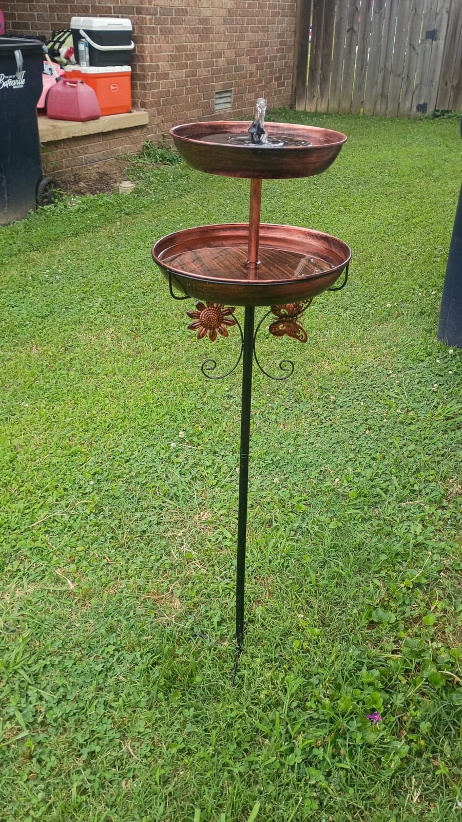 Mademax 1W Solar Bird Bath Fountain Pump, Solar Fountain, Free Standing Floating Solar Powered Water Fountain Pump for Bird Bath, Garden, Pond, Pool, Outdoor customer photo 1