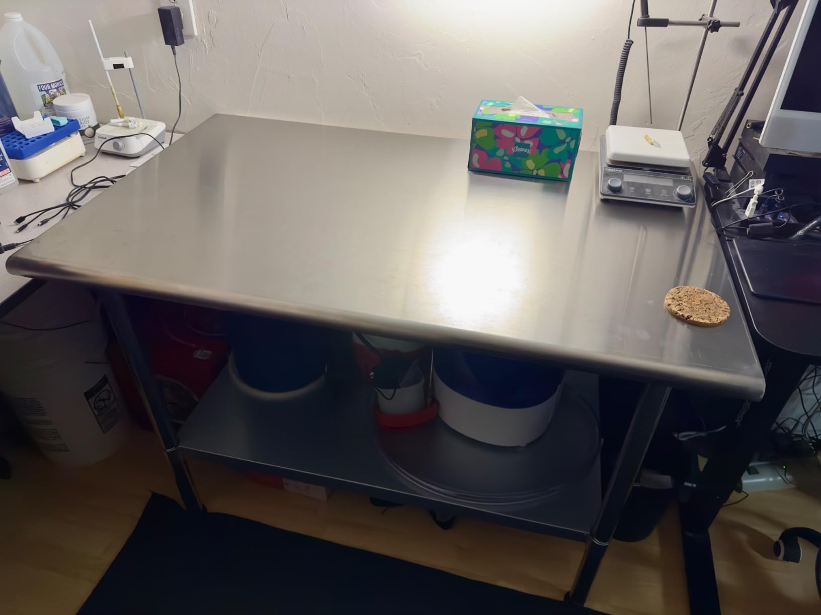 Profeeshaw Stainless Steel Prep Table 30''x60'' NSF Commercial Workbench | Metal Work Table, with Undershelf leveling feet; Heavy Duty Table for Kitchen, Restaurant, Home, Garage, Hotel, 18-gauge 430 customer photo 1