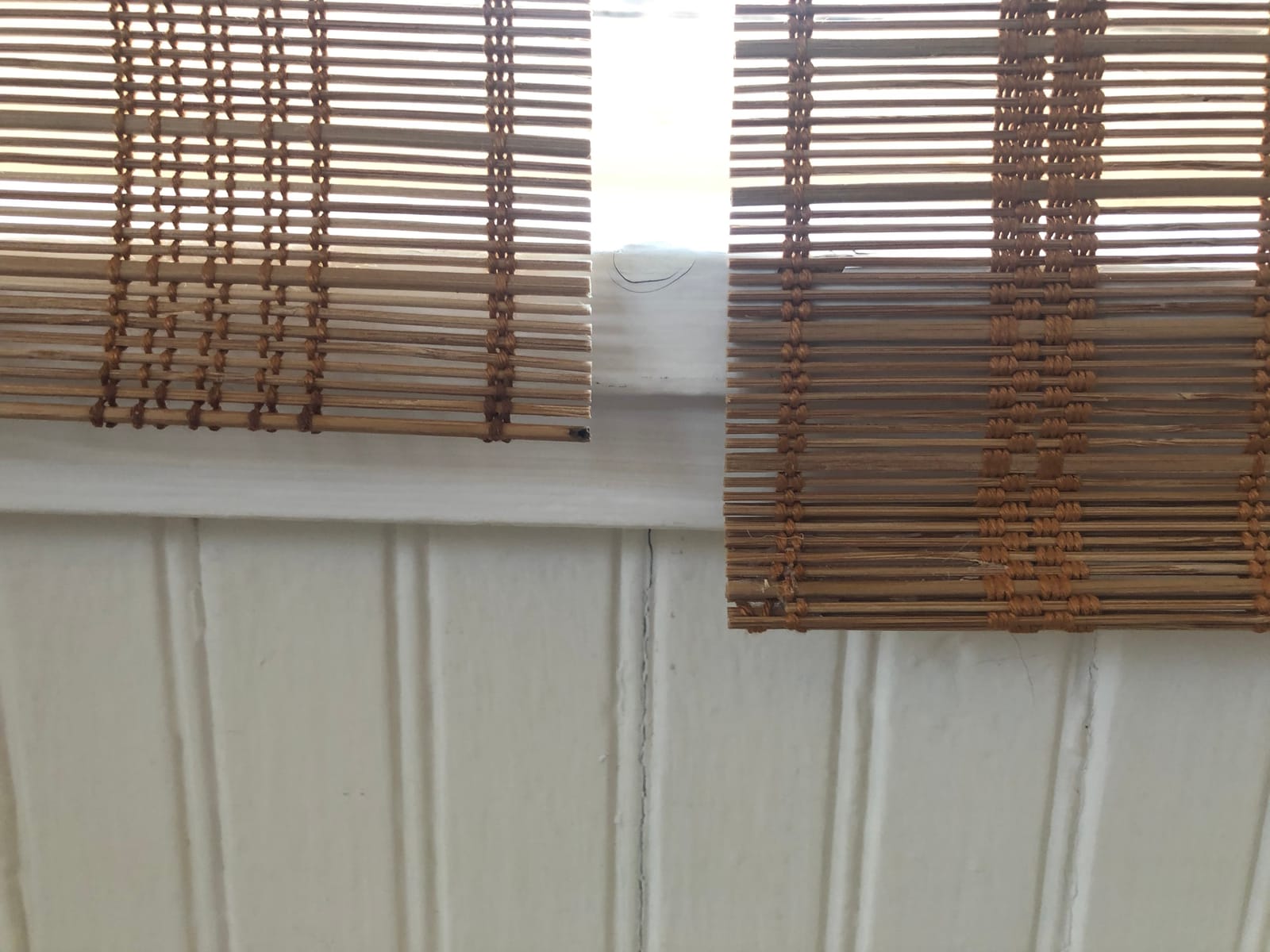 Letau No Drill No Tools Wood Cordless Window Shades Blinds, Bamboo Light Filtering Custom Roller Shades, Pattern 5 customer photo 1