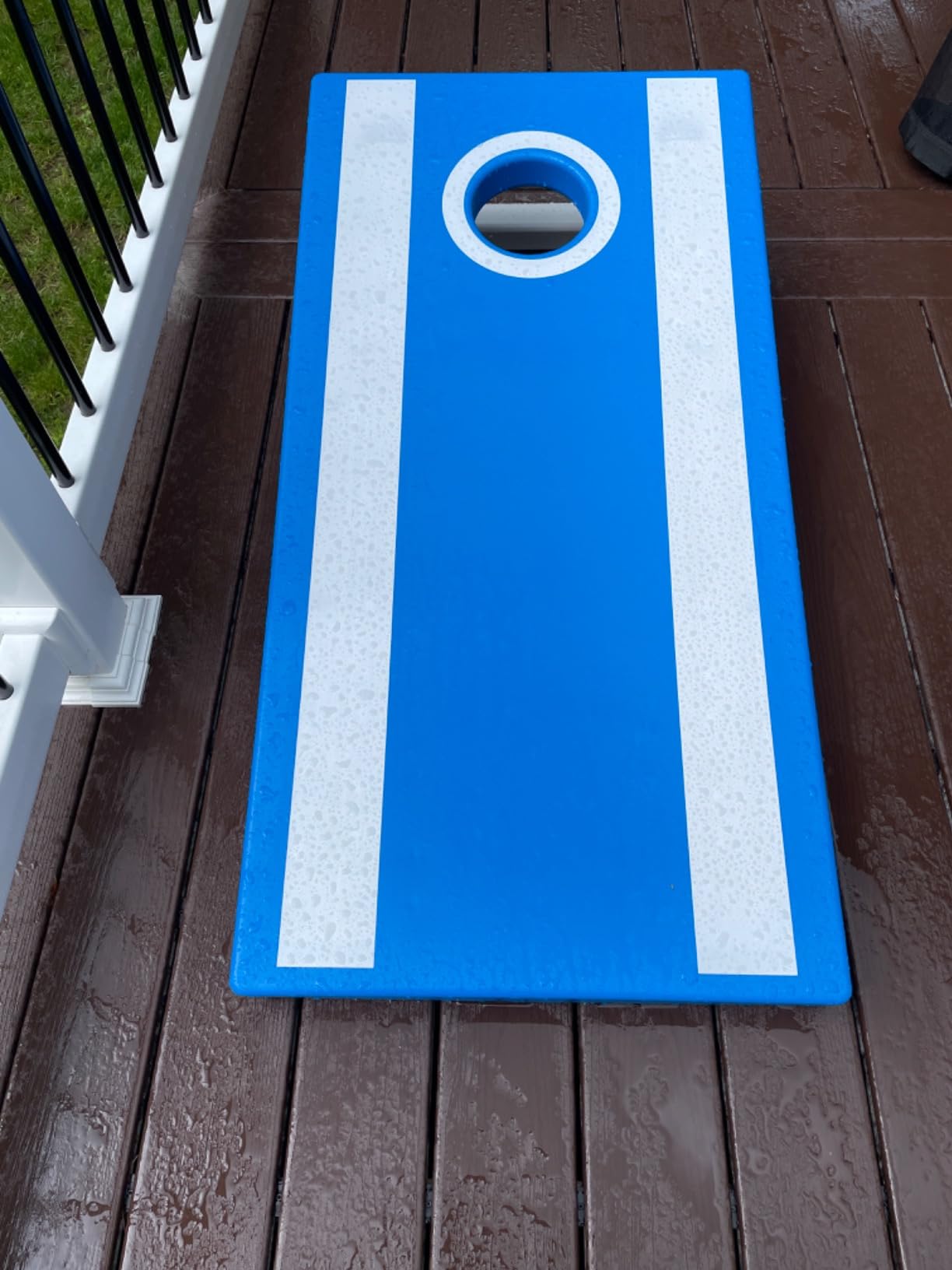 GoSports 4 x 2 ft All Weather Cornhole Boards - American Flag, Red, or Blue - Game Set Includes 8 Bean Bags & Rules customer photo 2