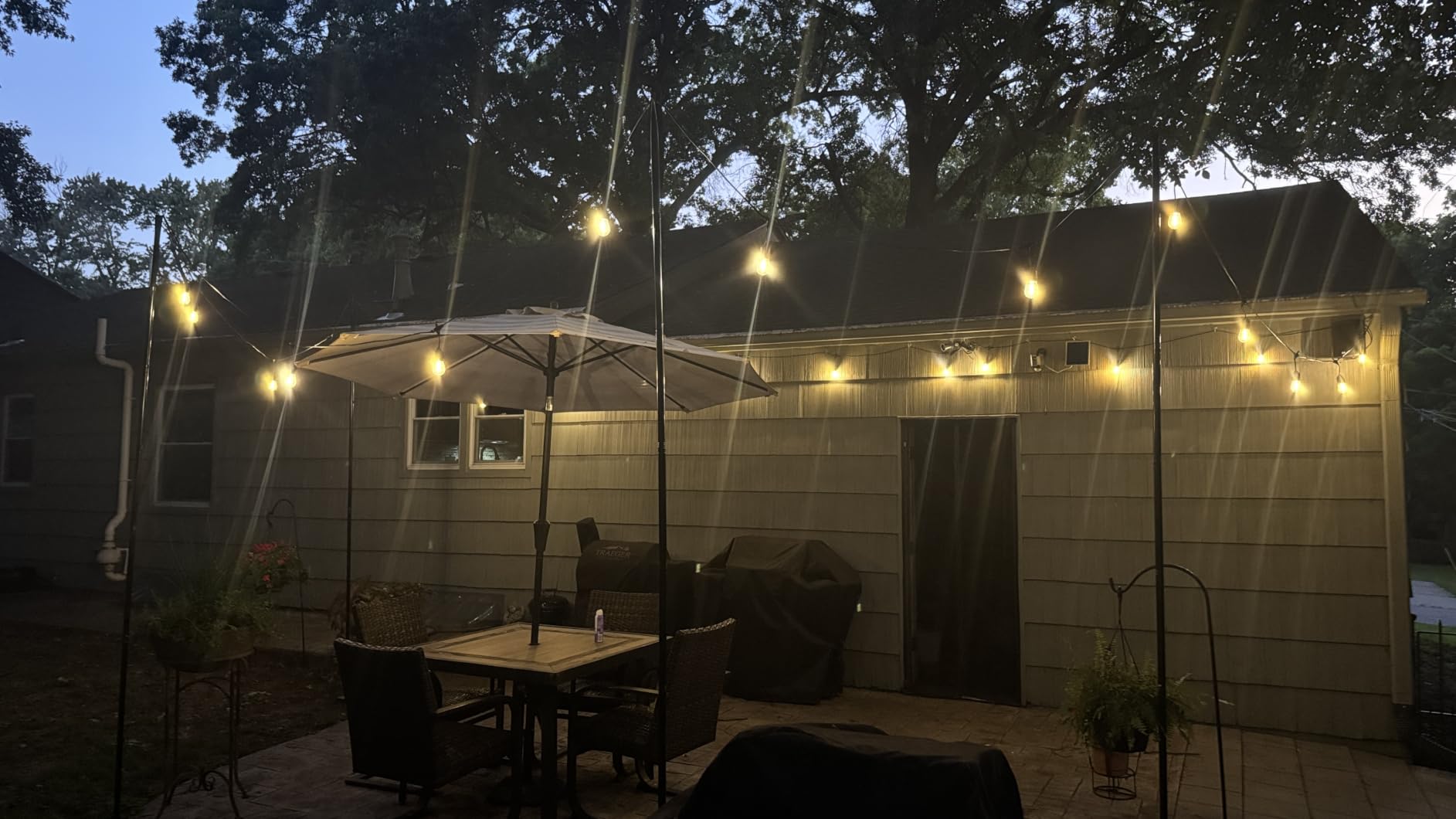 Svater Outdoor String Lights 105 FT Outside Waterproof Commercial Grade ETL | Patio Lighting with Shatterproof E26 S14 LED Dimmable Edison Bulbs, Hanging Strand for Bistro Cafe Backyard Warm White customer photo 2