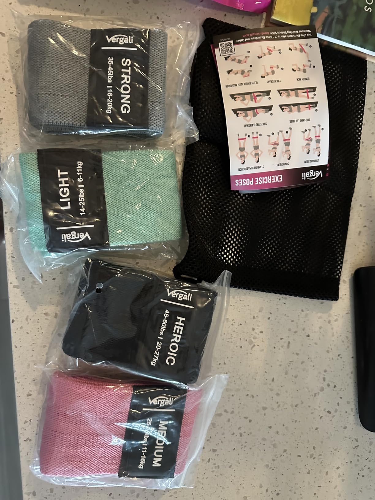 Resistance Bands for Working Out with Workout Bands Guide. 4 Booty Bands for Women Men Fabric Elastic Bands for Exercise Bands Resistance Bands for Legs Bands for Working Out Hip Thigh Glute Bands Set customer photo 1