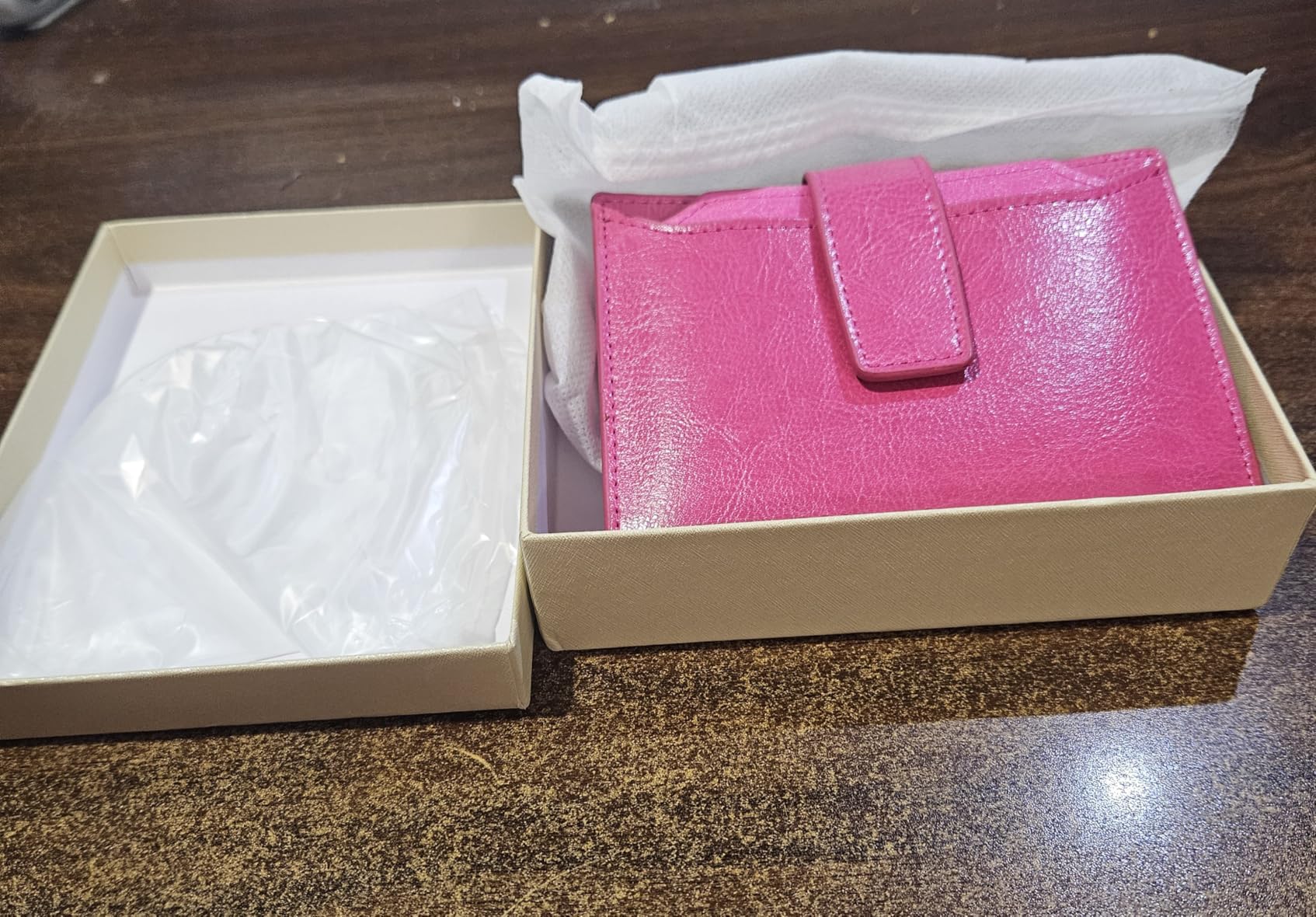 Small Leather Wallet for Women, RFID Bifold with ID Window customer photo 2