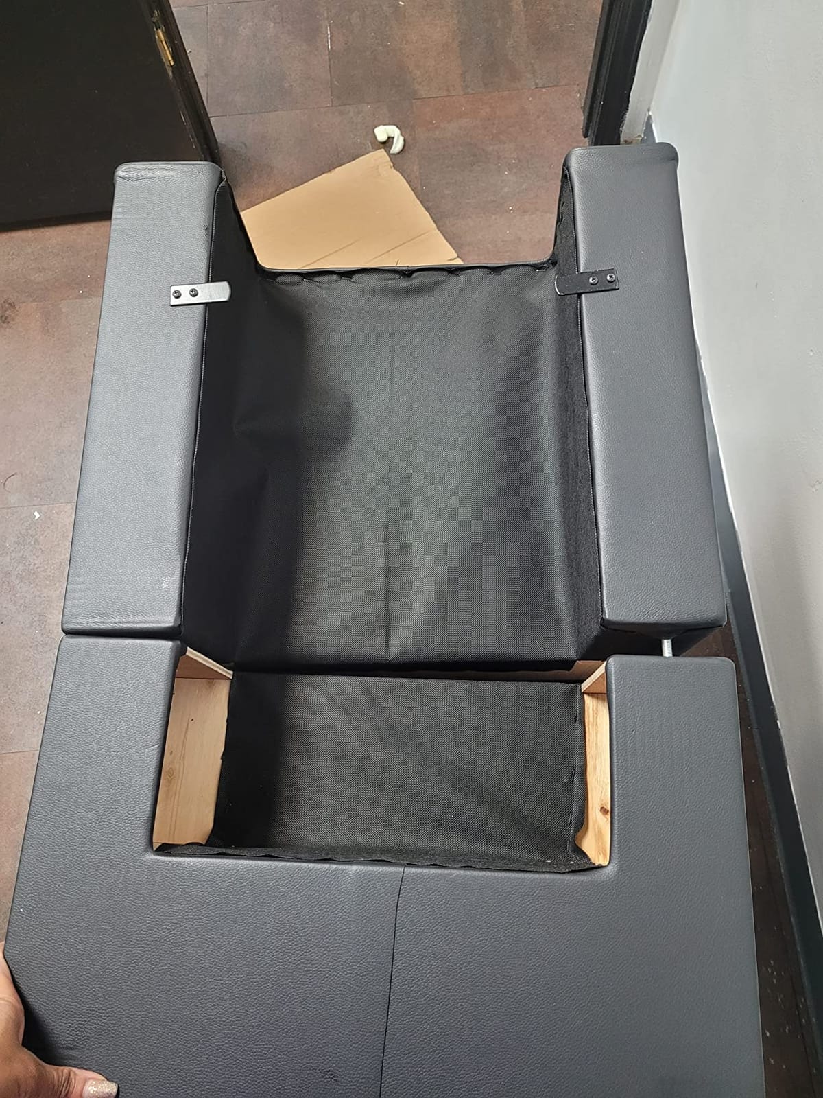 Chromium PureSana Vinyl Salon Dryer Chair - Black - 32.7 x 24.2 x 31.9 in | 300 lb Capacity, Reinforced Steel Handles, Armrest Pads Included, Foam Filled Cushion, Back Cutout For Hood Systems customer photo 2