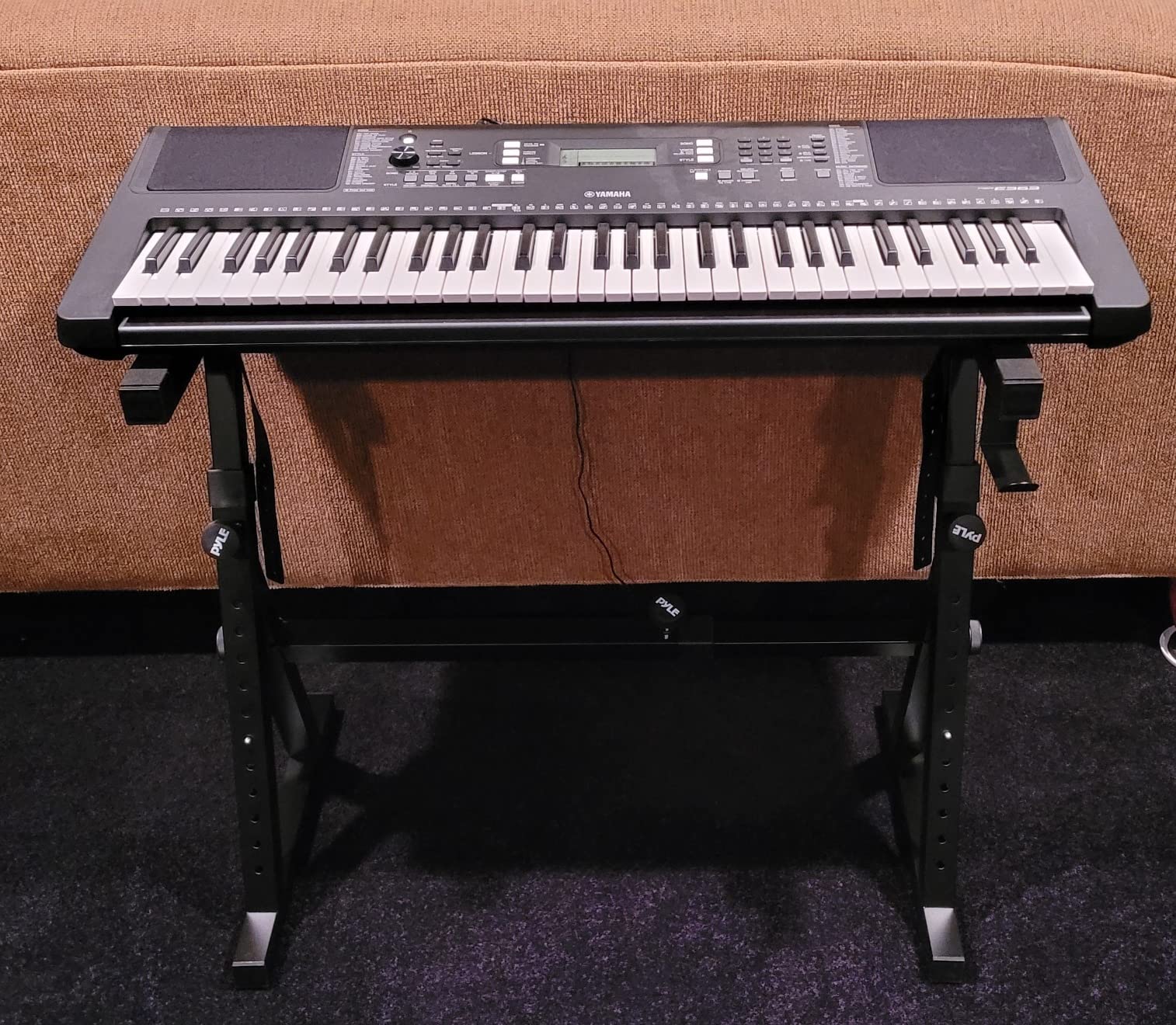 Pyle Heavy Duty Folding Keyboard Stand - Sturdy Reinforced Z Design w/ Adjustable Width & Height, Foam Padded Arms, Digital Piano Stand, Fits 54-88 Key Electric Pianos & Used for Travel & Storage customer photo 2