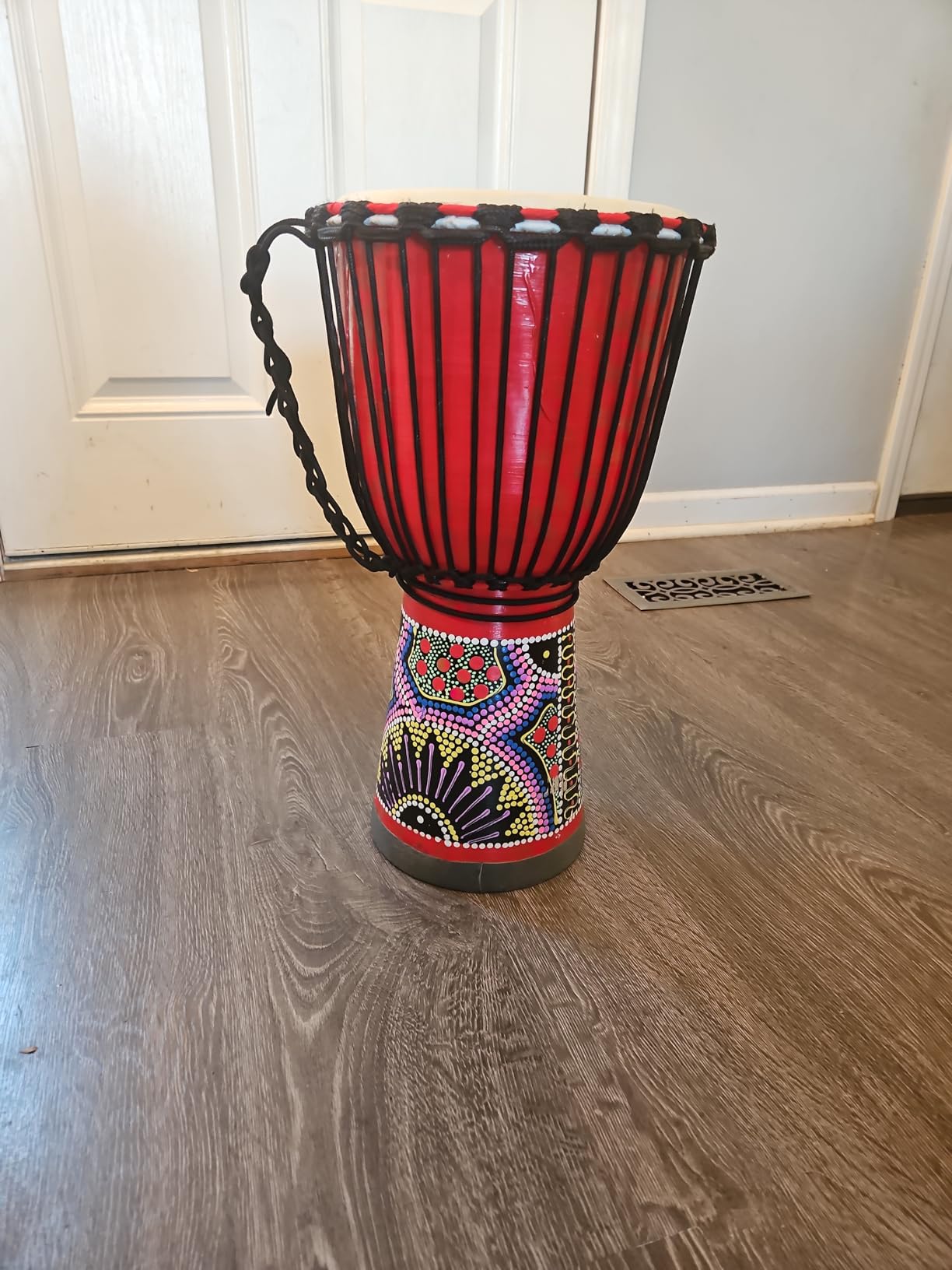 Djembe Drum, AKLOT African Drum Cloth Stitching 11'' x 20'' ABS Resin Lightweight Goatskin Drumhead for Starter Beginners customer photo 1