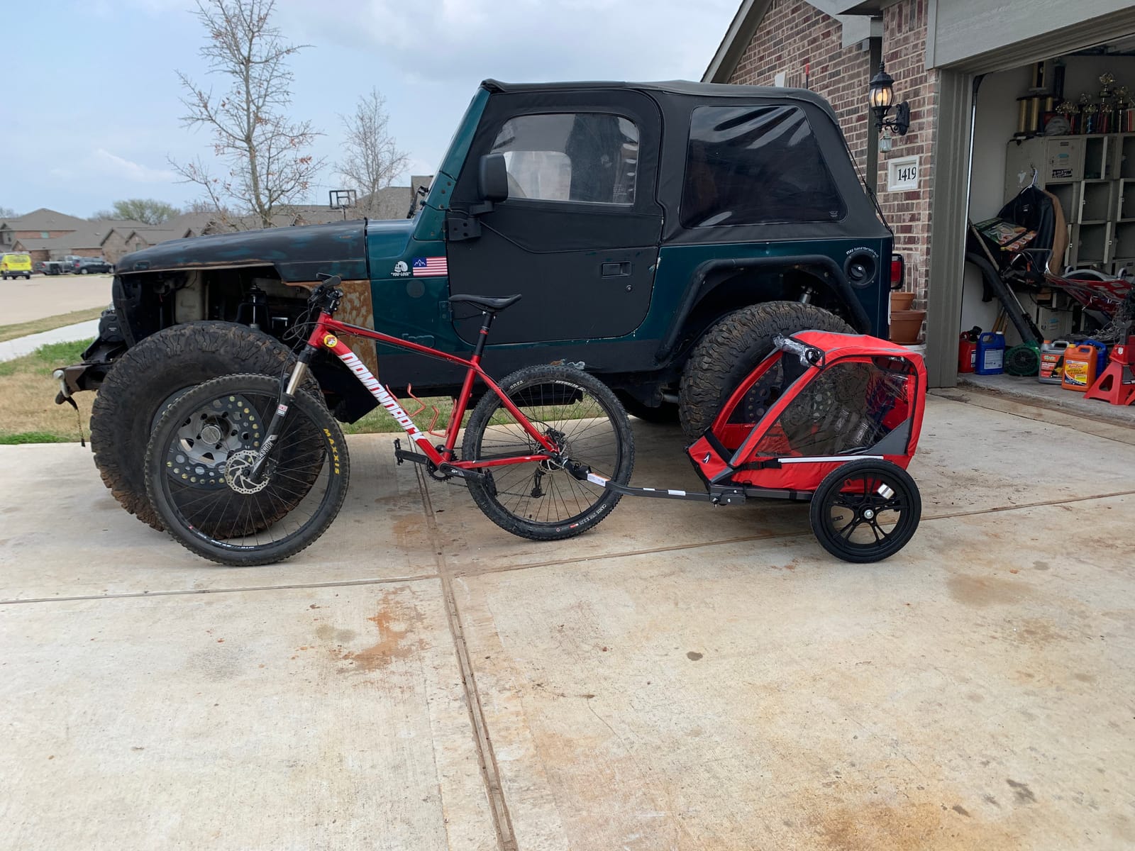 Allen Sports Hi-Viz 2-Child Bicycle Trailer, Model ET2 customer photo 1
