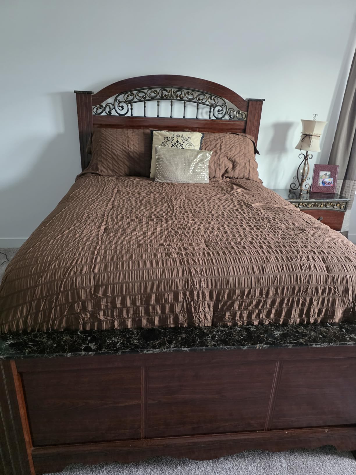 CozyLux Queen Comforter Set, 7 Pieces White Seersucker Bed in a Bag | OEKO-TEX Certified, All Season Bedding Set with 240 GSM Down Alternative Comforter, Flat & Fitted Sheets, Pillowcases & Shams customer photo 2