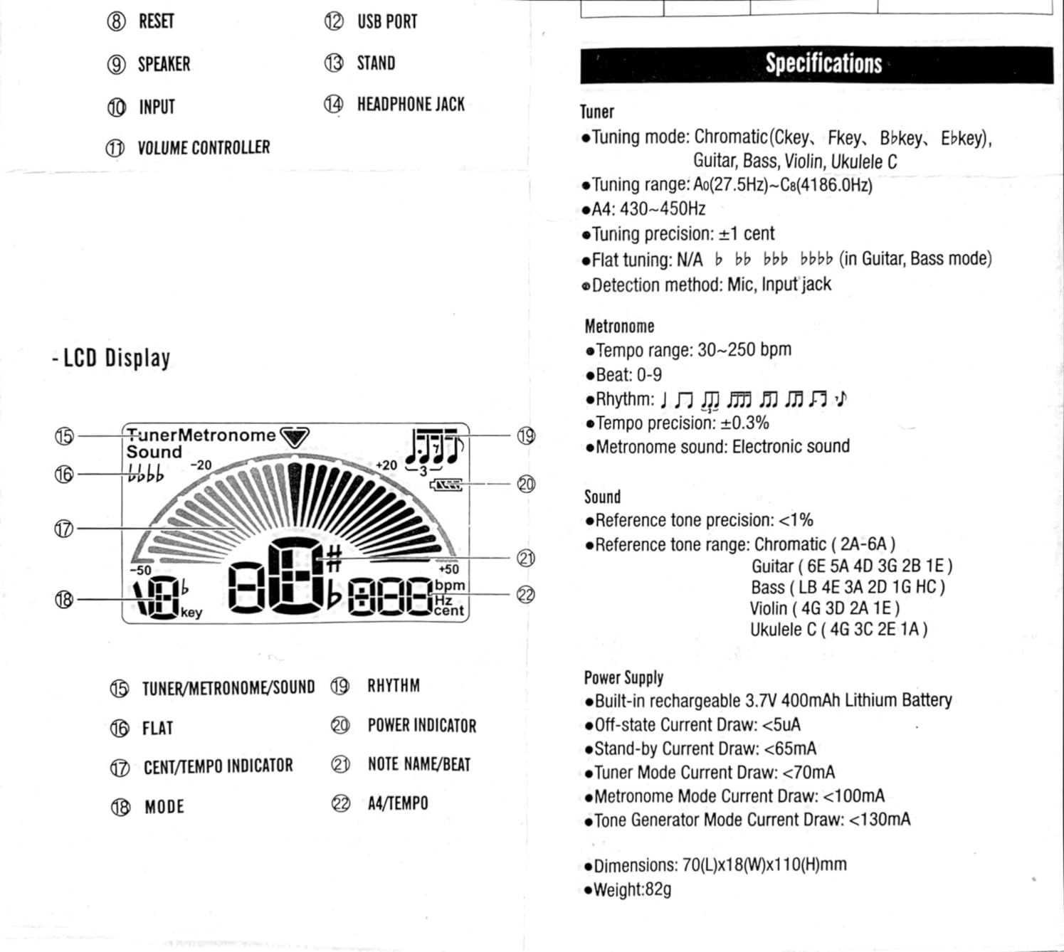 Wegrower Rechargeable 3 In 1 Digital Metronome Tuner Tone Generator | For Guitar, Bass, Violin, Ukulele, Chromatic, For Clarinet, Trumpet, Flute, Tuners for All Instruments customer photo 2