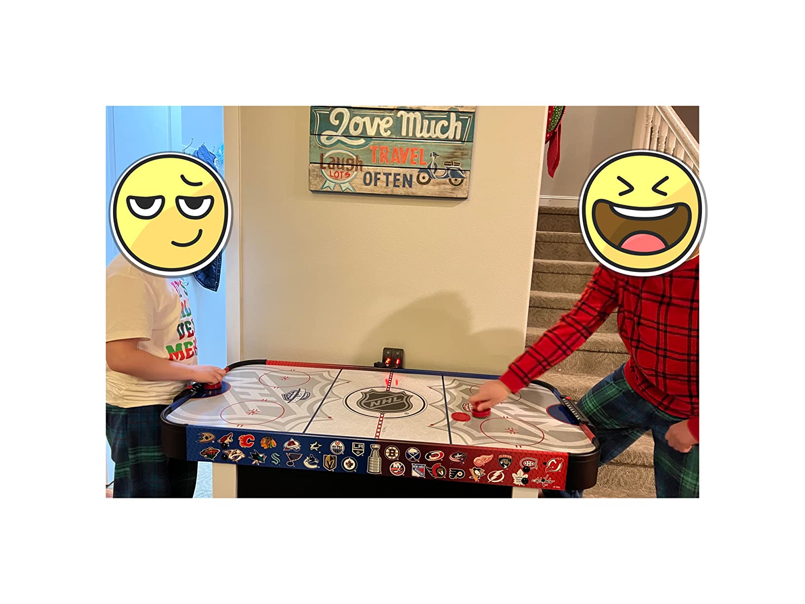 EastPoint Air Hockey Table, Rush, for Adults, Game Room, LED Scoring, 48