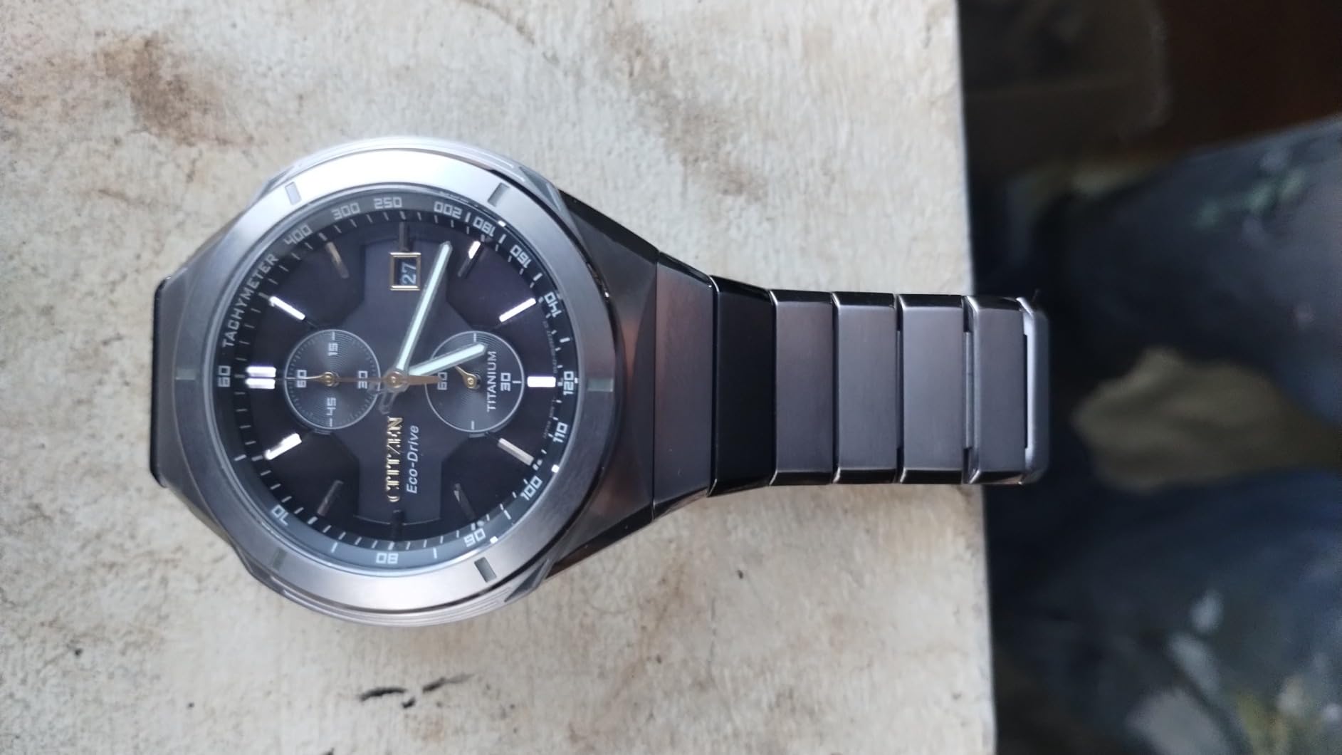 Citizen Men's Eco-Drive Sport Luxury Armor Watch in Super Titanium, Black Dial customer photo 1