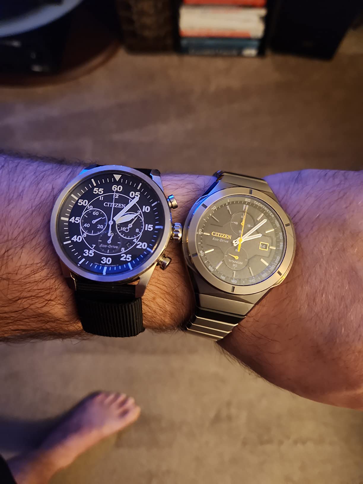 Citizen Men's Eco-Drive Sport Luxury Armor Watch in Super Titanium, Black Dial customer photo 2