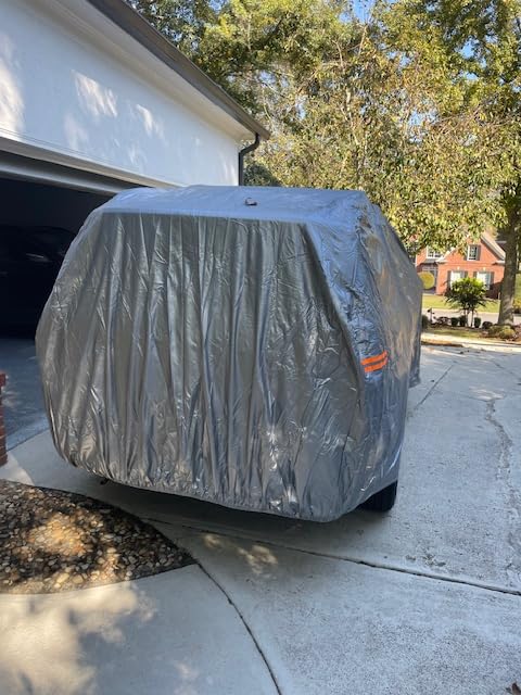 Motor Trend SafeKeeper Heavy Duty Car Cover Waterproof All Weather, Multi-Layered Truck/SUV Cover, Fits up to 210