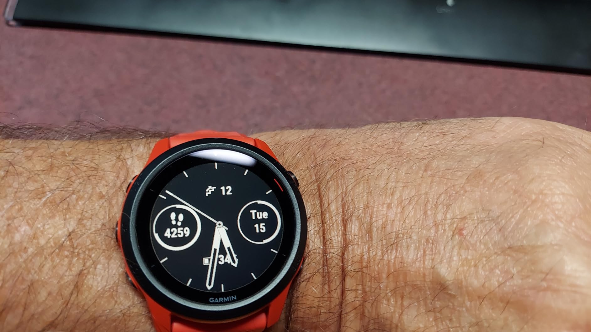 Garmin Forerunner 745, GPS Running Watch, Detailed Training Stats and On-Device Workouts, Essential Smartwatch Functions, Red customer photo 2