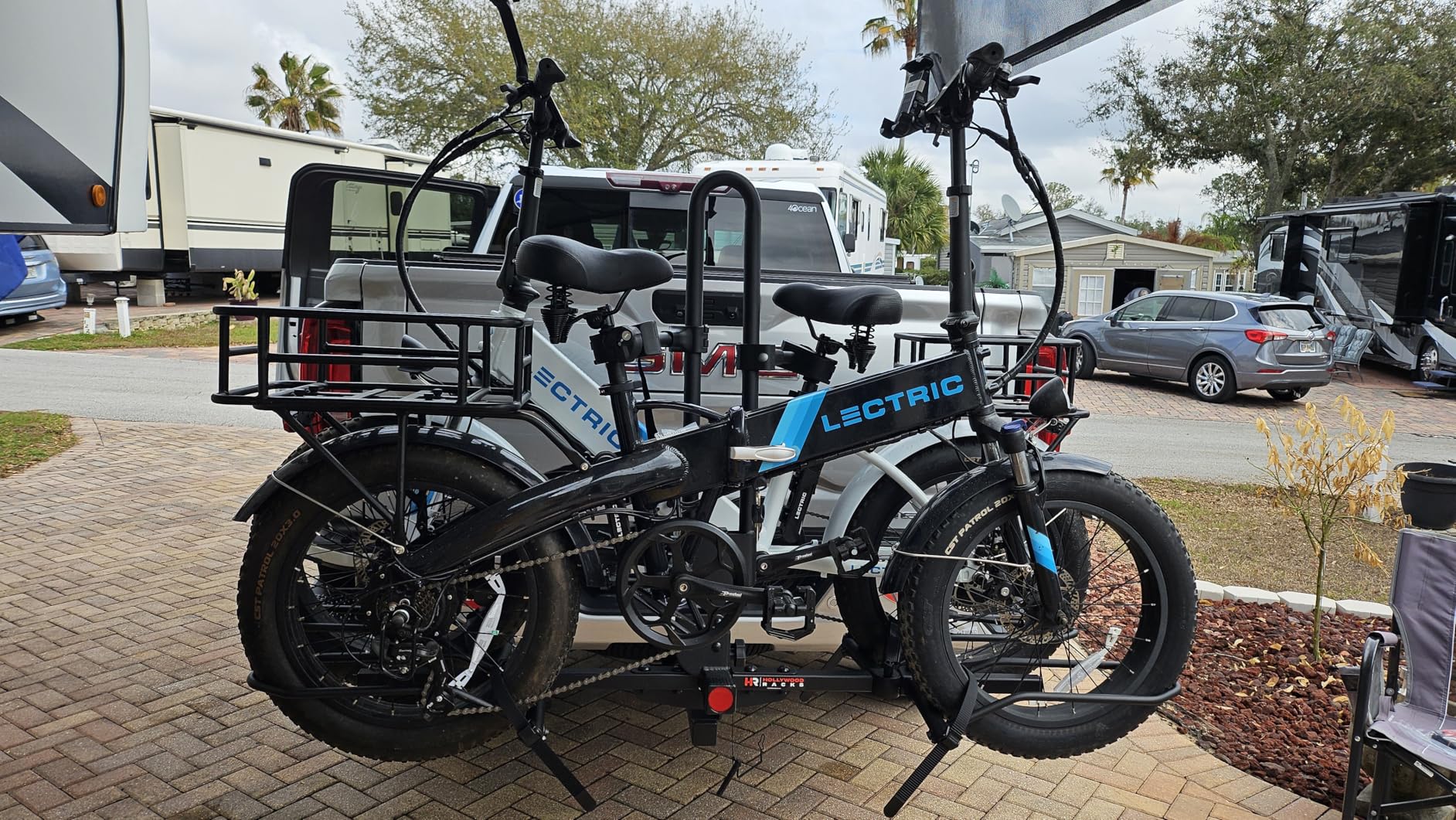 Hollywood Racks RV Rider Hitch Bike Rack for 2 E-Bikes up to 80 lbs Each - Premium Electric Bike Rack for RV, Fifth Wheel, Flat Towed Vehicle - Durable for Standard and Fat Tire Bikes customer photo 1