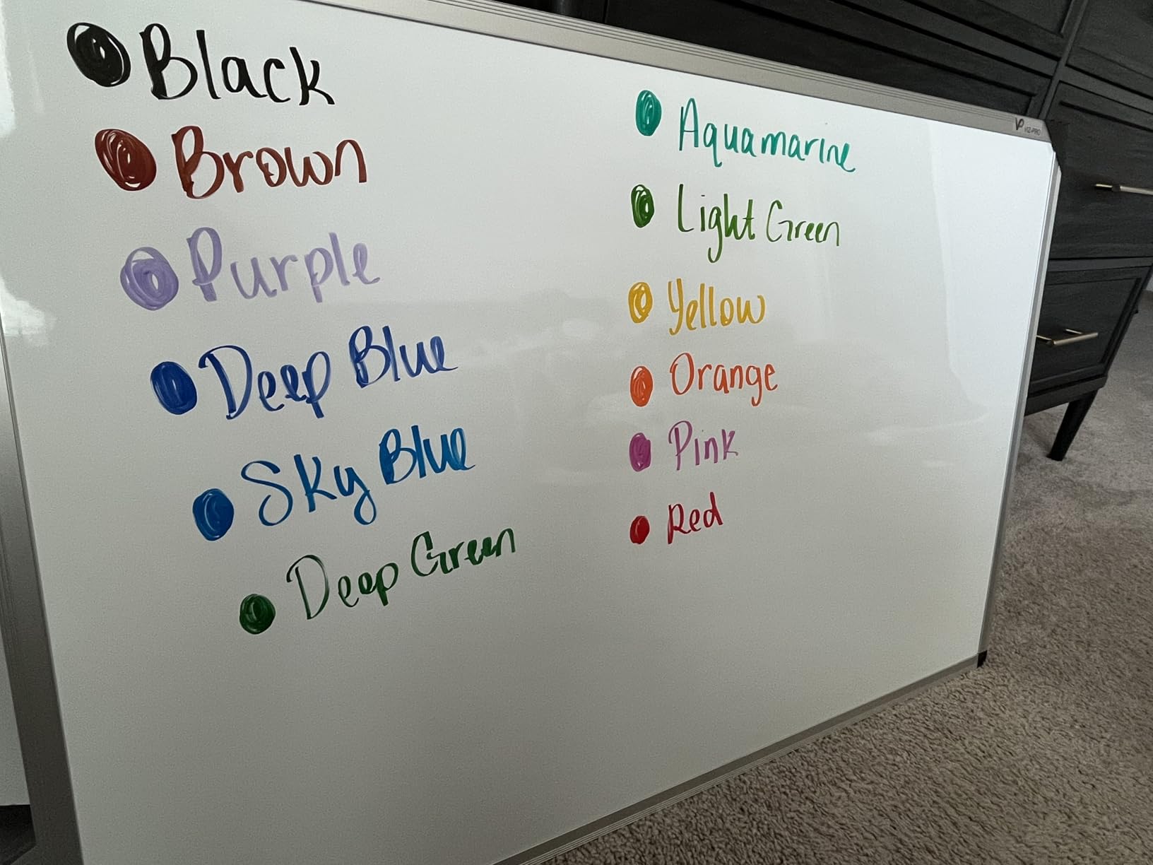 VIZ-PRO Dry Erase Board/Magnetic White Board, 48 X 32 Inches, Silver Aluminium Frame customer photo 1