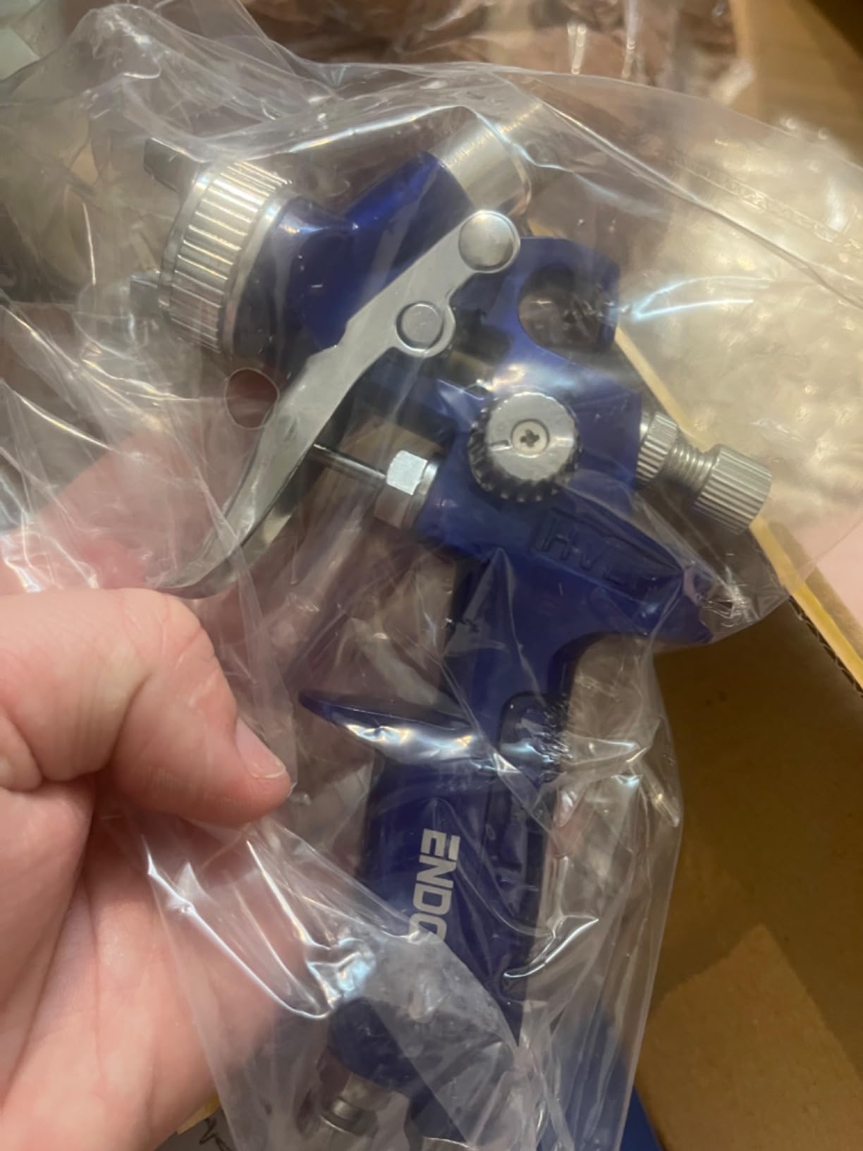 ENDOZER General Purpose Mini HVLP Spray Guns Auto Car Detail Paint Sprayer Spot Repair with 0.8mm Nozzle 125CC customer photo 1