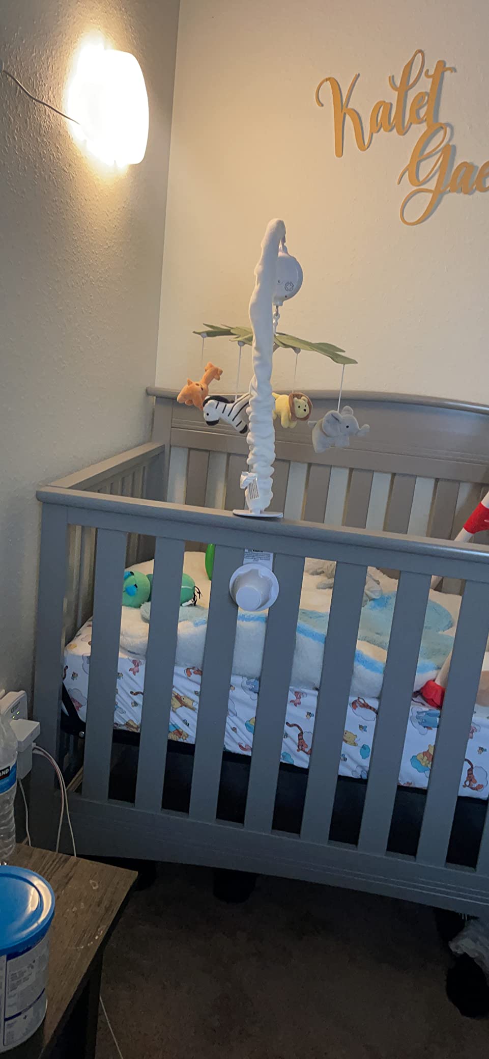 The Peanutshell Crib Mobile for Boys or Girls - White Musical Baby Crib Mobile with 12 Lullabies, Jungle Animal, Baby Safari Animals Nursery Decor customer photo 1
