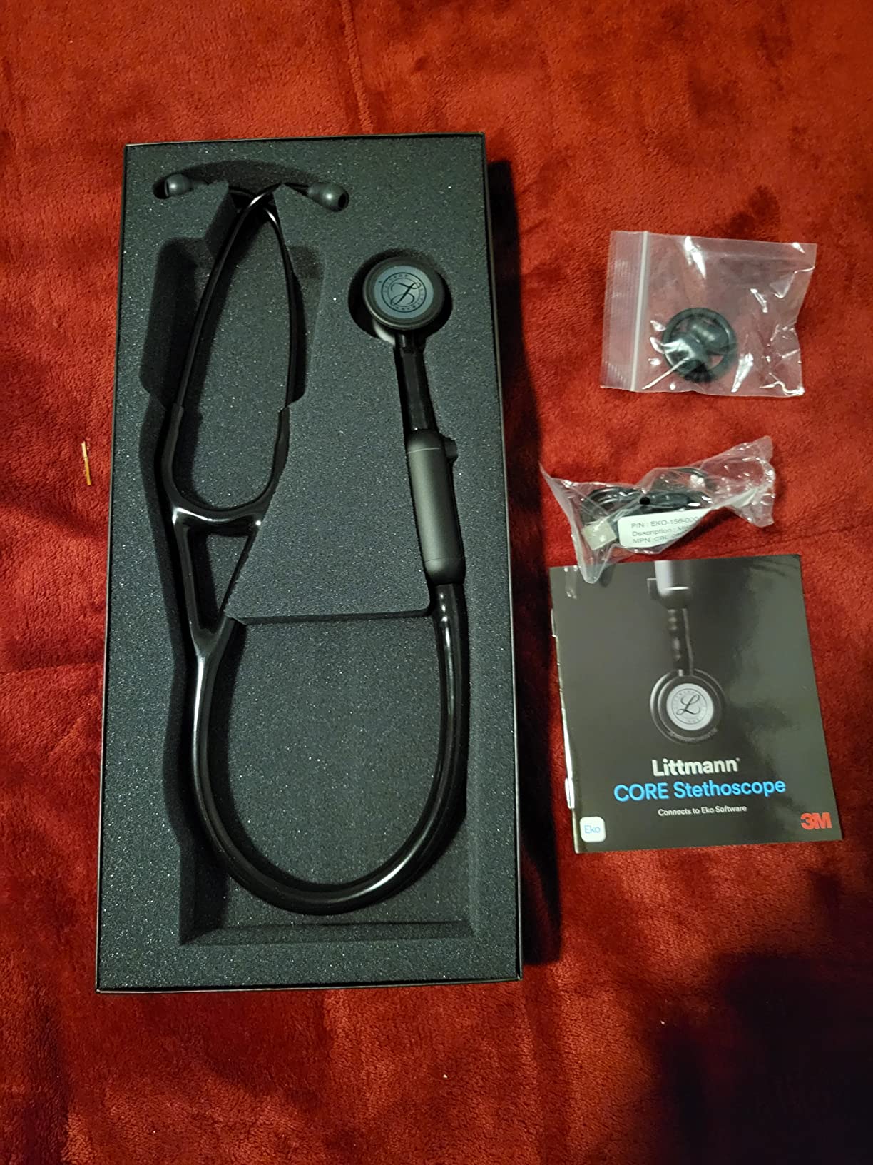3M Littmann CORE Digital Stethoscope, Our Most Advanced Stethoscope Yet, Up To 40x Amplification, Active Noise Cancellation, In-App Sound Wave Visualization, Black-Finish Chestpiece, 8480 customer photo 2