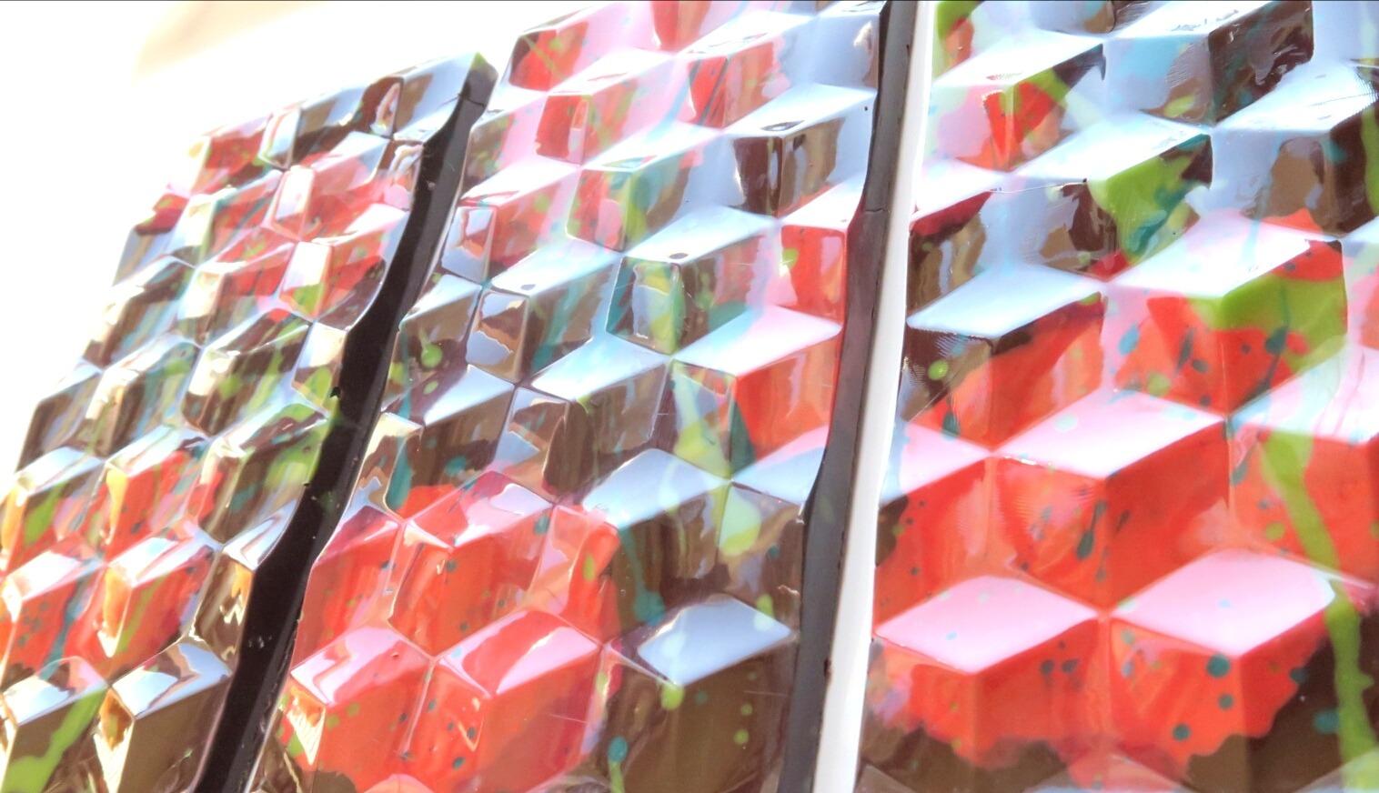 Goldbaking Polycarbonate Pyramidal Bar Chocolate Mold Large Poly-carbonate Candy Mould customer photo 2