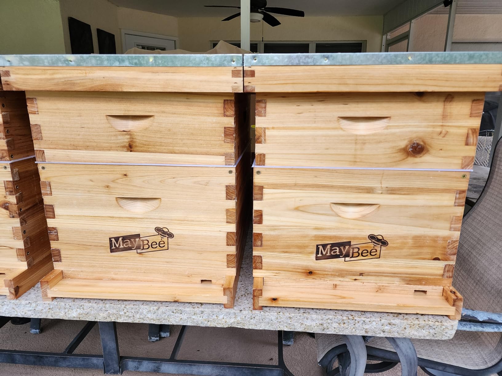 Beehive 10 Frame Bee Hives and Supplies Starter Kit, Bee Hive for Beginner, Honey Bee Hives Includes 1 Deep Brood Hive Box, 1 Bee Hive Super Box with Beehive Frames and Foundations customer photo 2