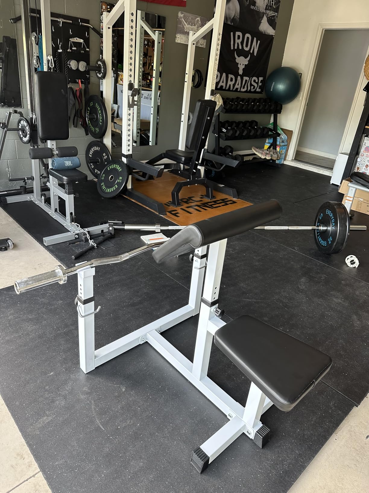 ANT MARCH Preacher Curl Weight Bench, Strength Training Max load 450LBS | Home Gym Fitness Equipment, Seated Arm Isolated Barbell Dumbbell Bicep Station customer photo 1