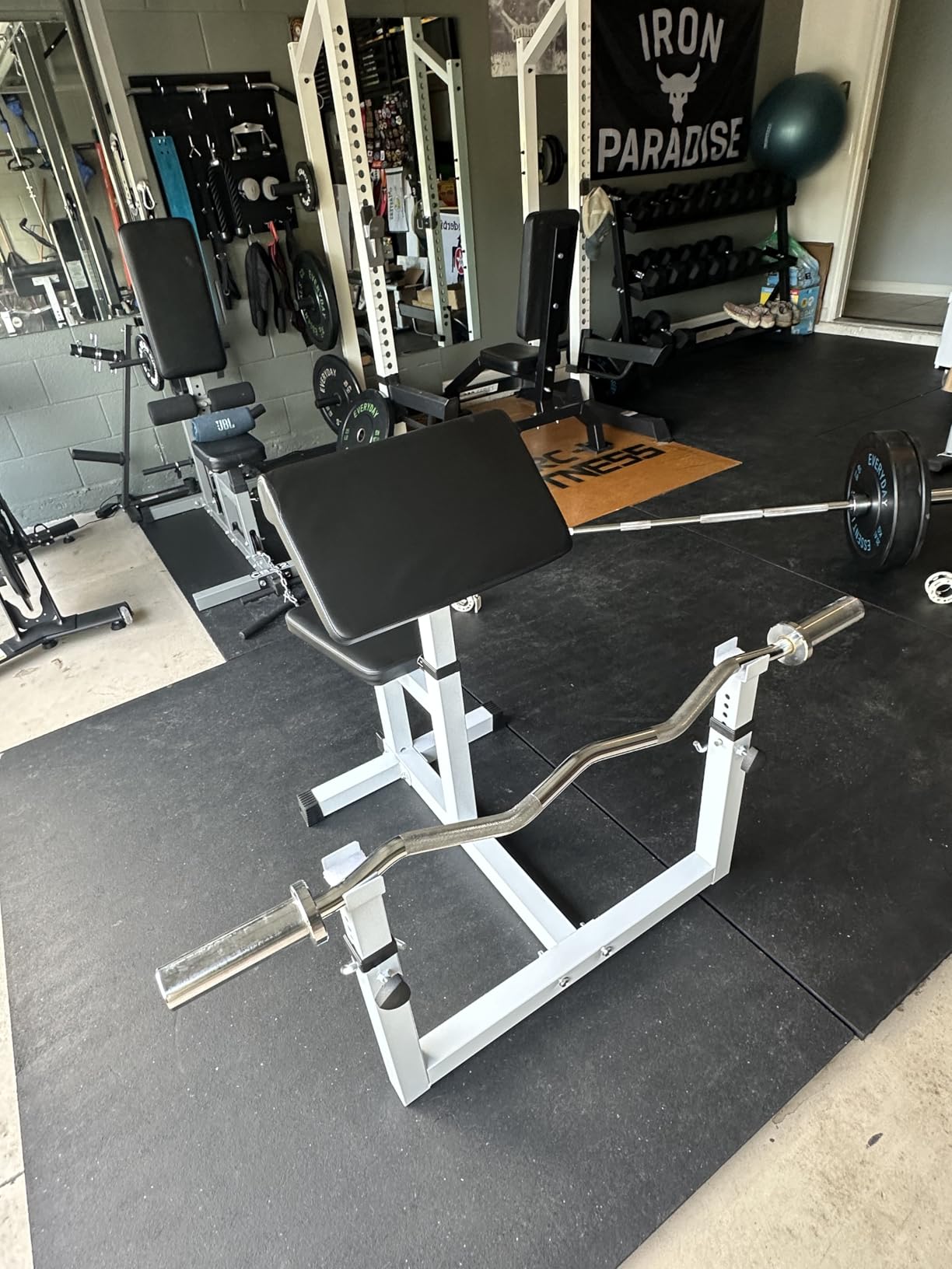 ANT MARCH Preacher Curl Weight Bench, Strength Training Max load 450LBS | Home Gym Fitness Equipment, Seated Arm Isolated Barbell Dumbbell Bicep Station customer photo 2