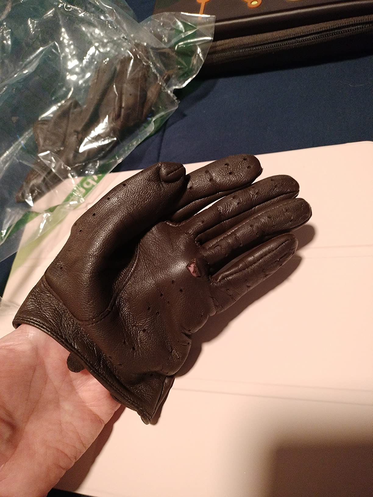 MGGMOKAY Women's Leather Driving Gloves Touchscreen Thin Soft Sheepskin Motorcycle Riding Gloves Unlined customer photo 1
