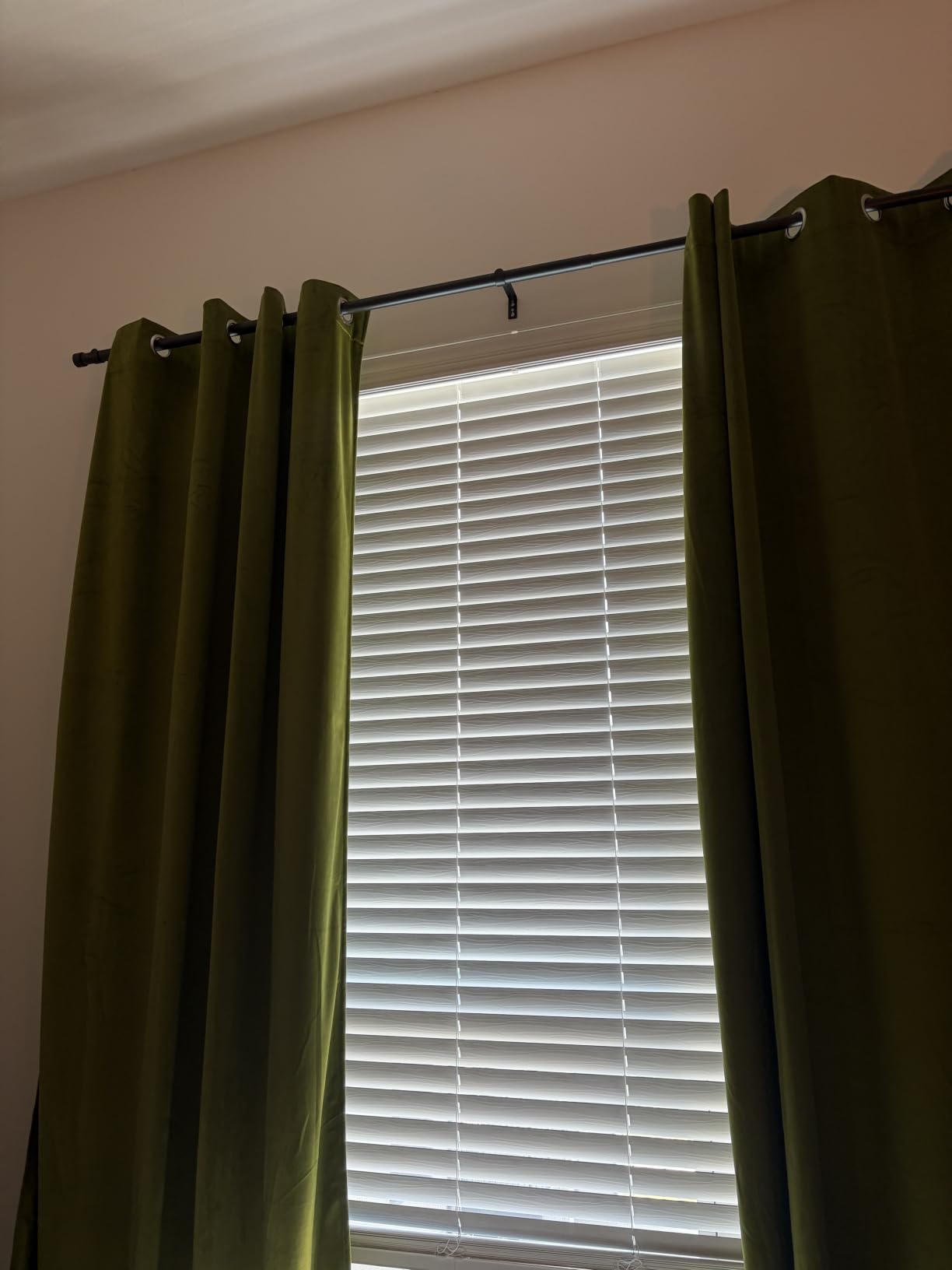 MIULEE Velvet Curtains Olive Green Elegant Grommet Curtains Thermal Insulated Soundproof Room Darkening Drapes for Classical Living Room Bedroom Decor 52 x 84 Inch Set of 2 customer photo 2