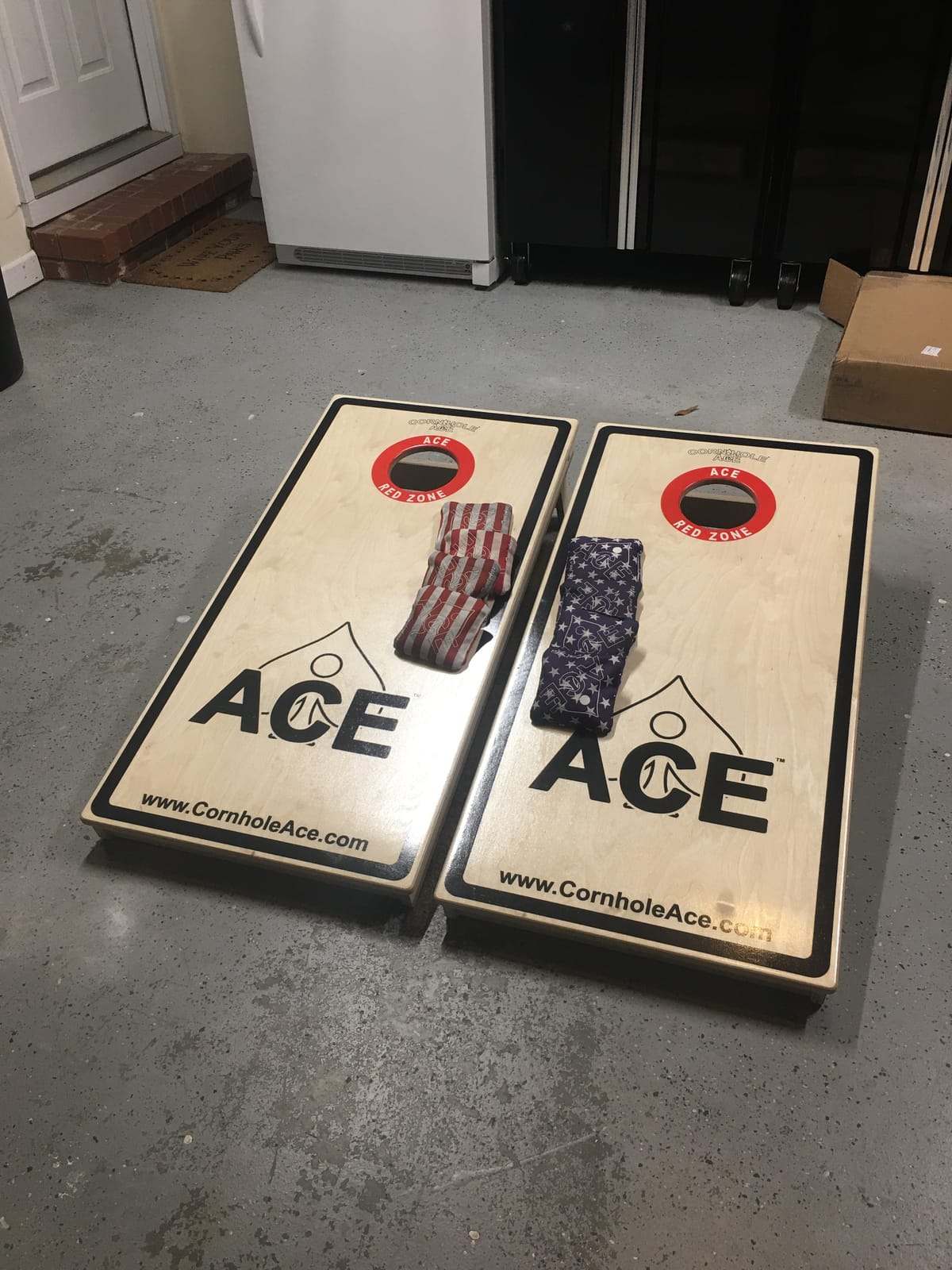 CornholeAce ACE PRO Professional Cornhole Boards - No Bounce! Triple Wide Legs, 3/4